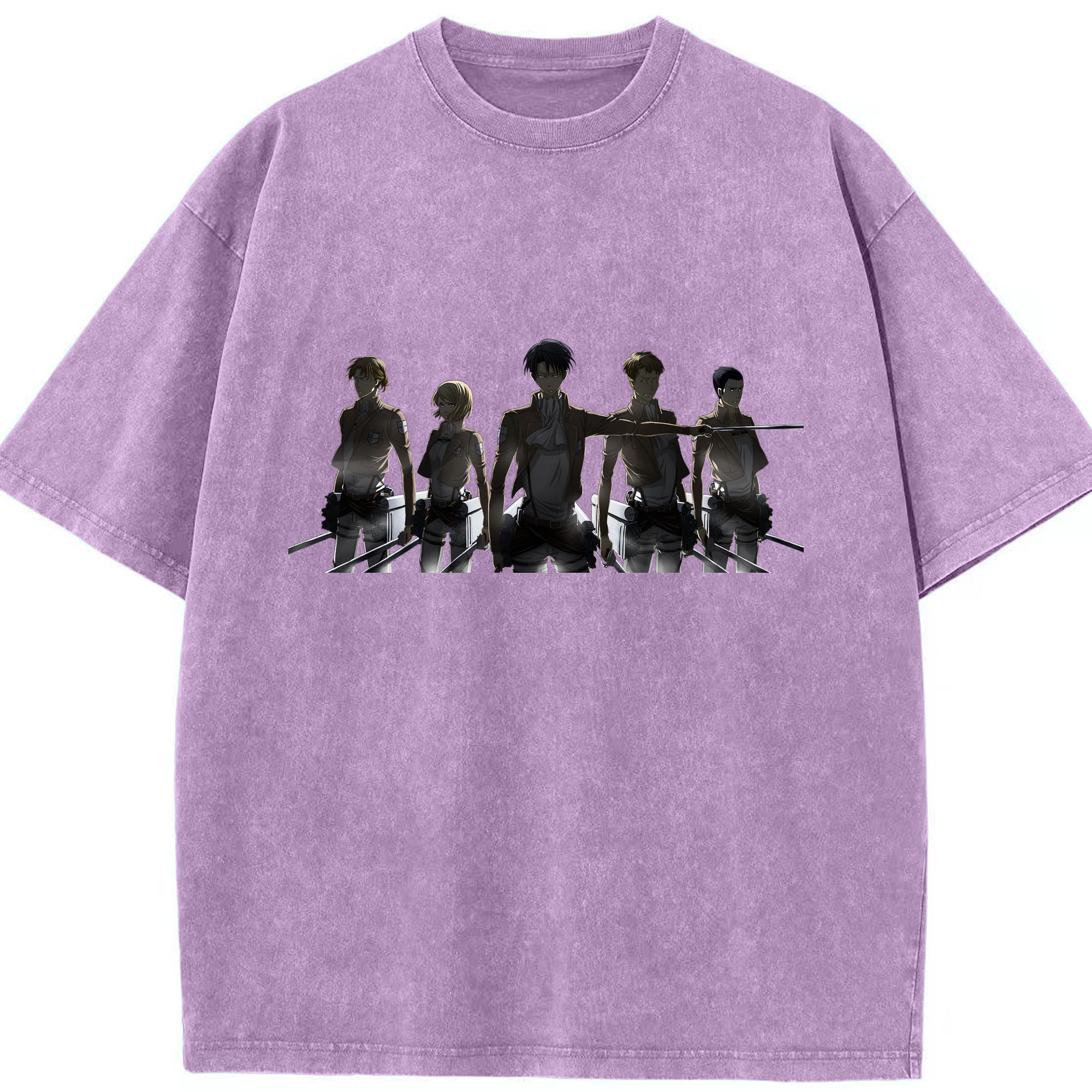 （画像用） 進撃の巨人 Attack on Titan 綿100% ヴィンテージ風 半袖Tシャツ（フロントプリント）