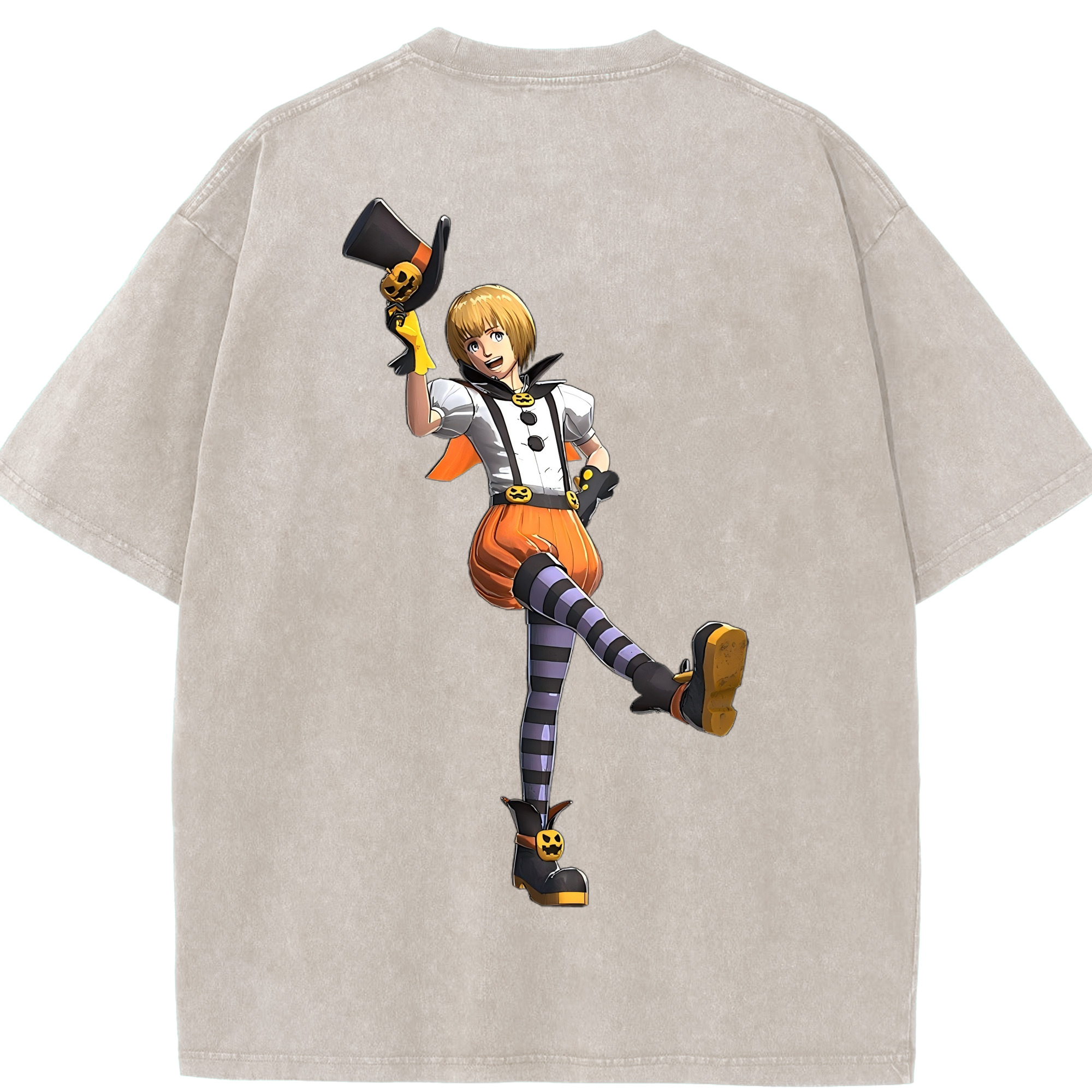 （画像用） 進撃の巨人 アルミン·アルレルト Attack on Titan Armin Arlert 綿100% ヴィンテージ風 半袖Tシャツ（背面プリント）