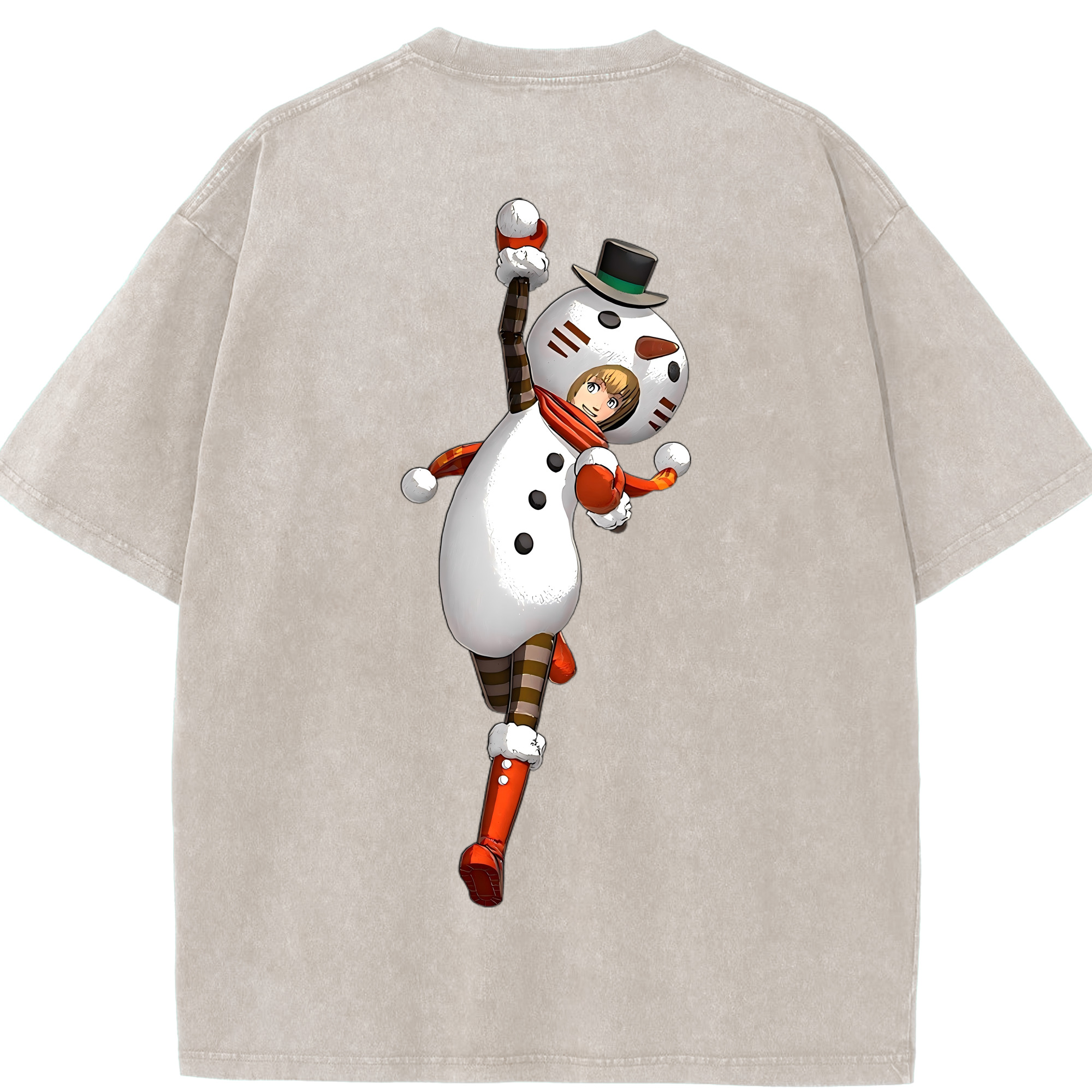 （画像用） 進撃の巨人 アルミン·アルレルト Attack on Titan Armin Arlert 綿100% ヴィンテージ風 半袖Tシャツ（背面プリント）