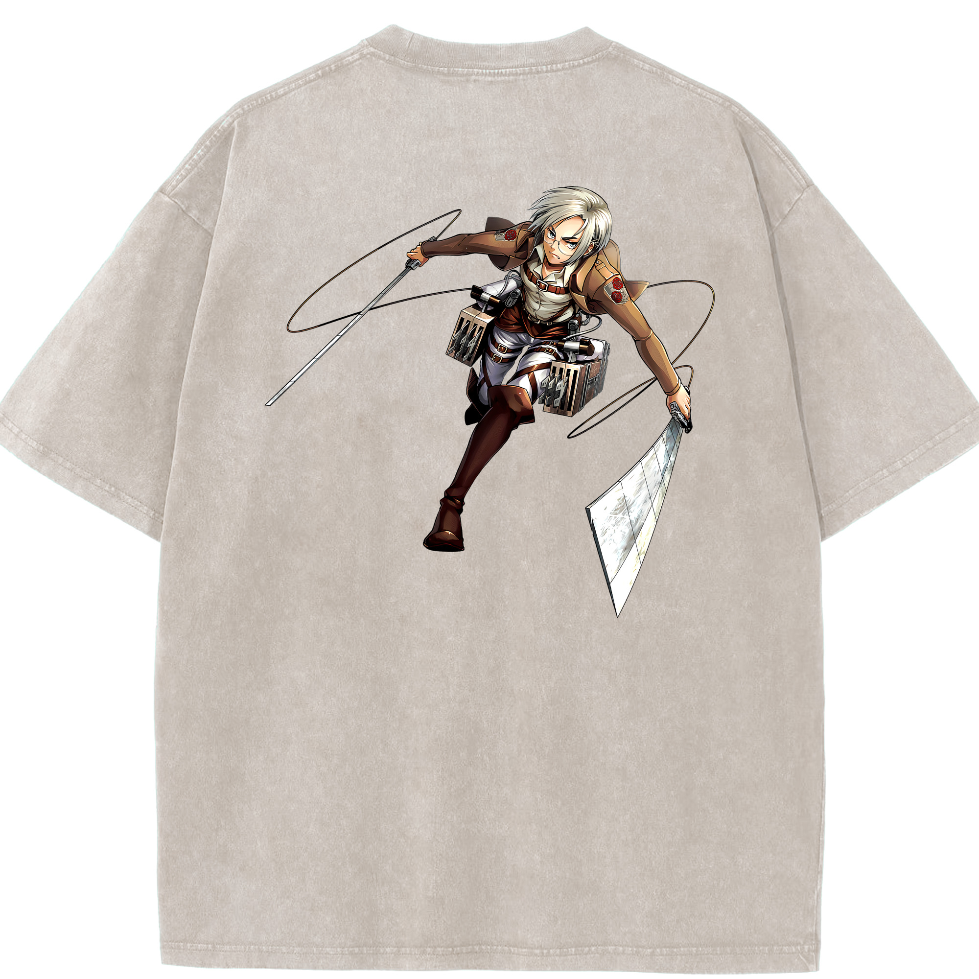 （画像用）  綿100% ヴィンテージ風 半袖Tシャツ（背面プリント）