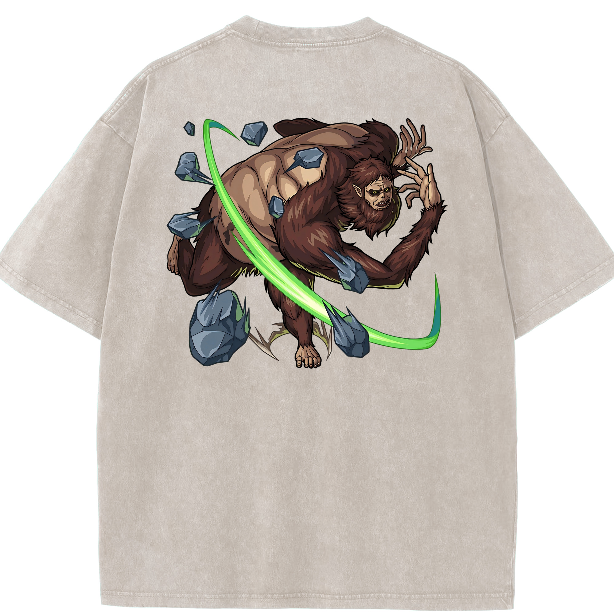 （画像用） 進撃の巨人 Attack on Titan 綿100% ヴィンテージ風 半袖Tシャツ（背面プリント）