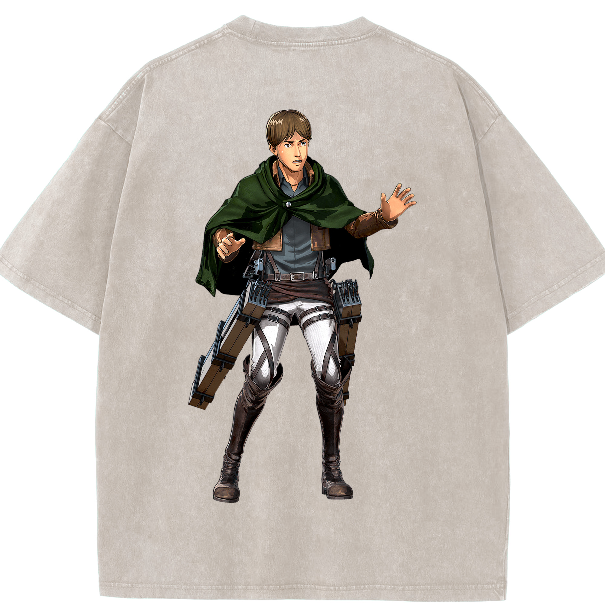 （画像用） 進撃の巨人 Attack on Titan 綿100% ヴィンテージ風 半袖Tシャツ（背面プリント）