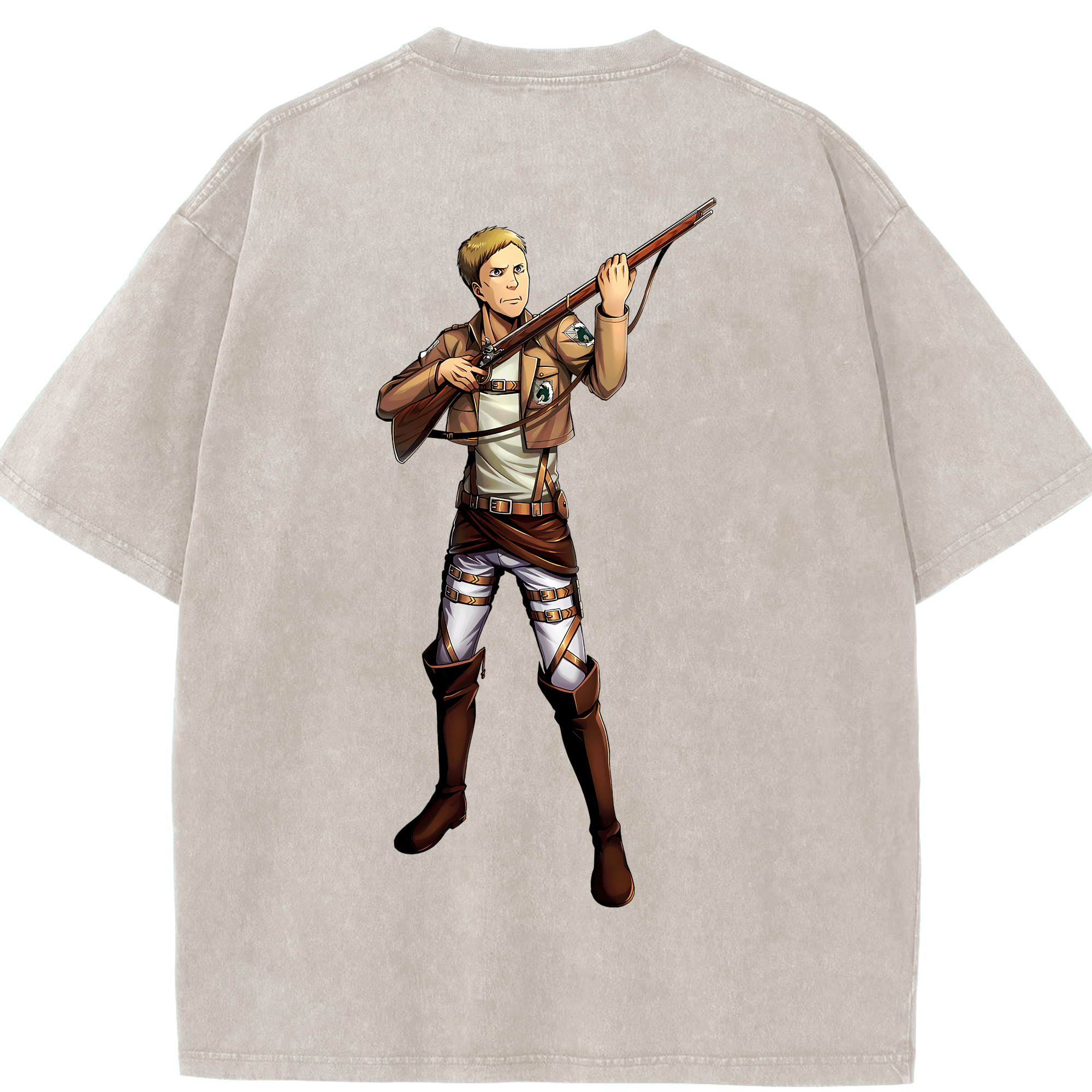 （画像用） 進撃の巨人 Attack on Titan 綿100% ヴィンテージ風 半袖Tシャツ（背面プリント）