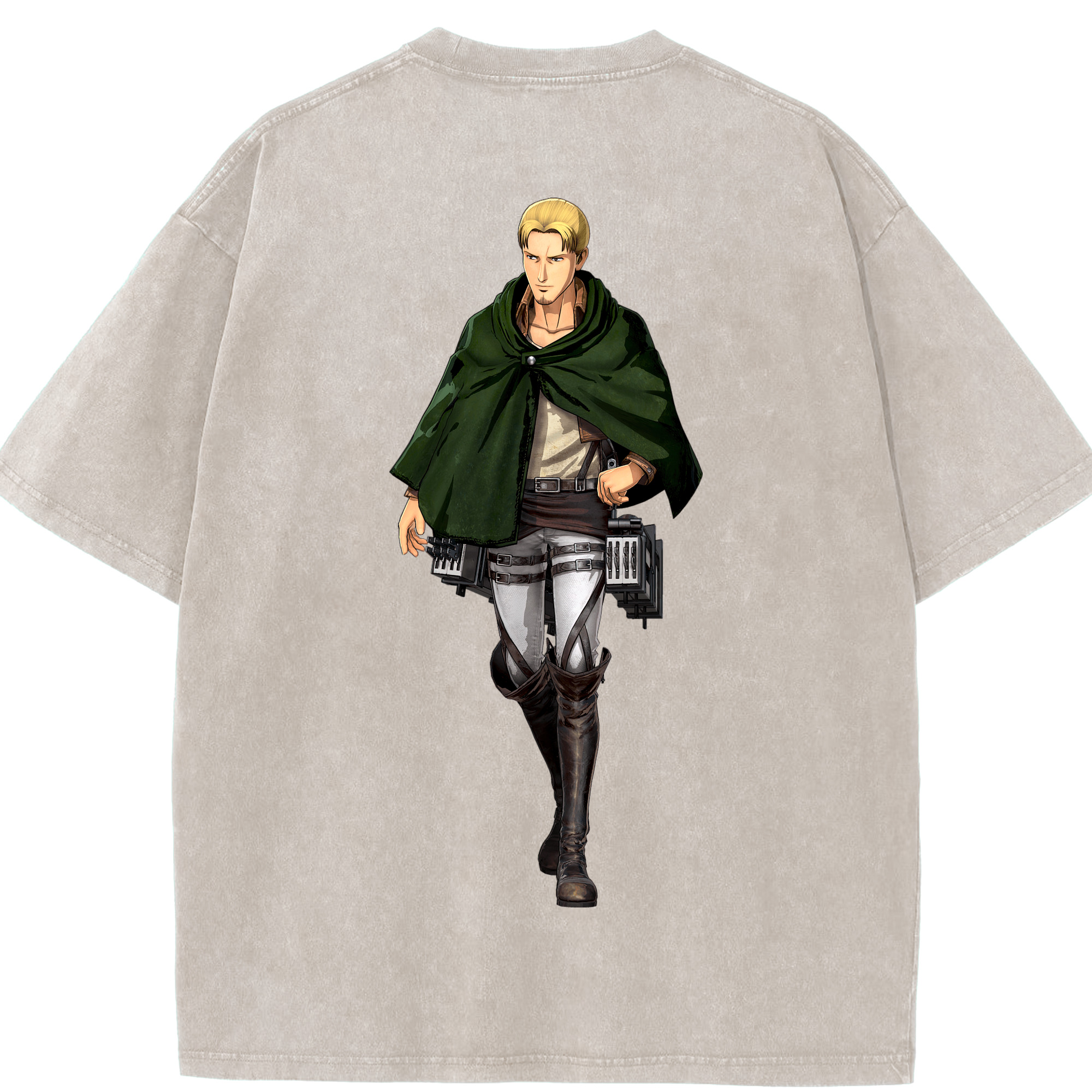 （画像用） 進撃の巨人 Attack on Titan 綿100% ヴィンテージ風 半袖Tシャツ（背面プリント）