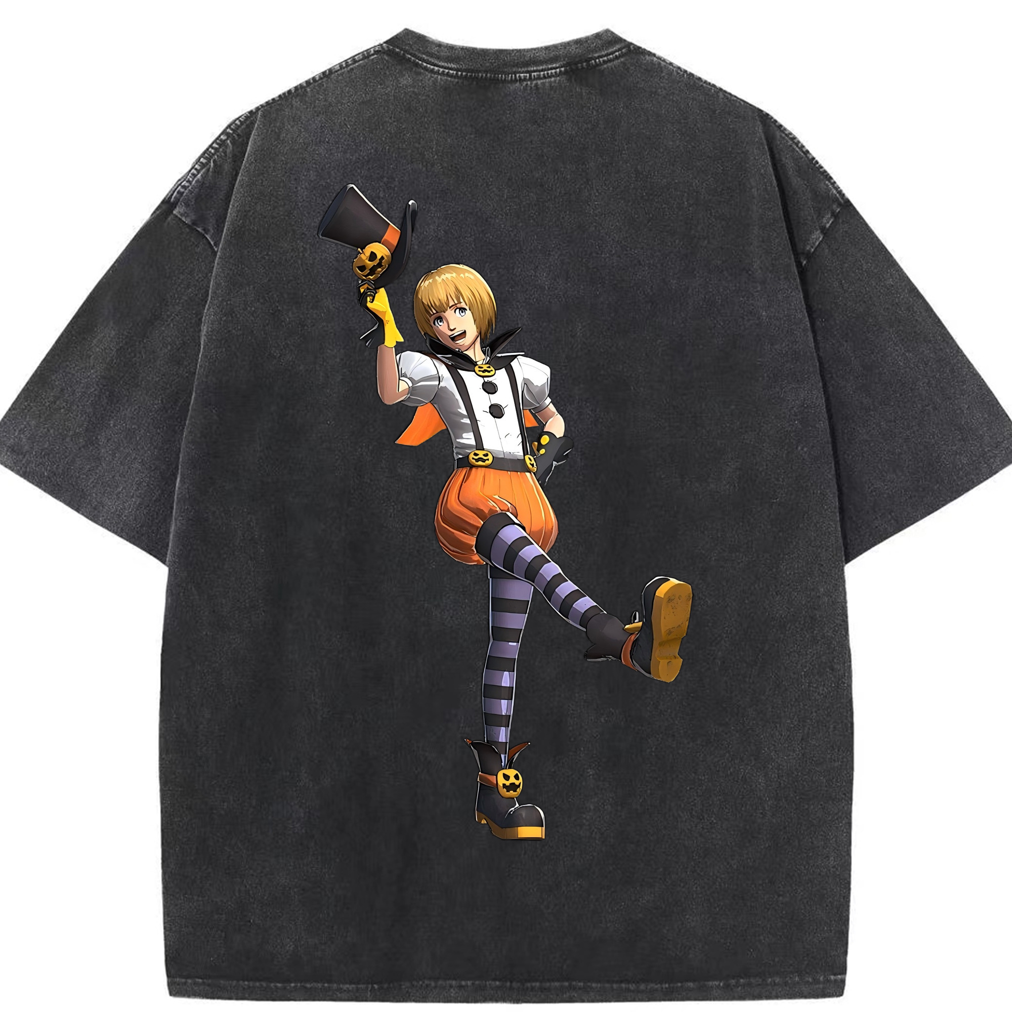 （画像用） 進撃の巨人 アルミン·アルレルト Attack on Titan Armin Arlert 綿100% ヴィンテージ風 半袖Tシャツ（背面プリント）