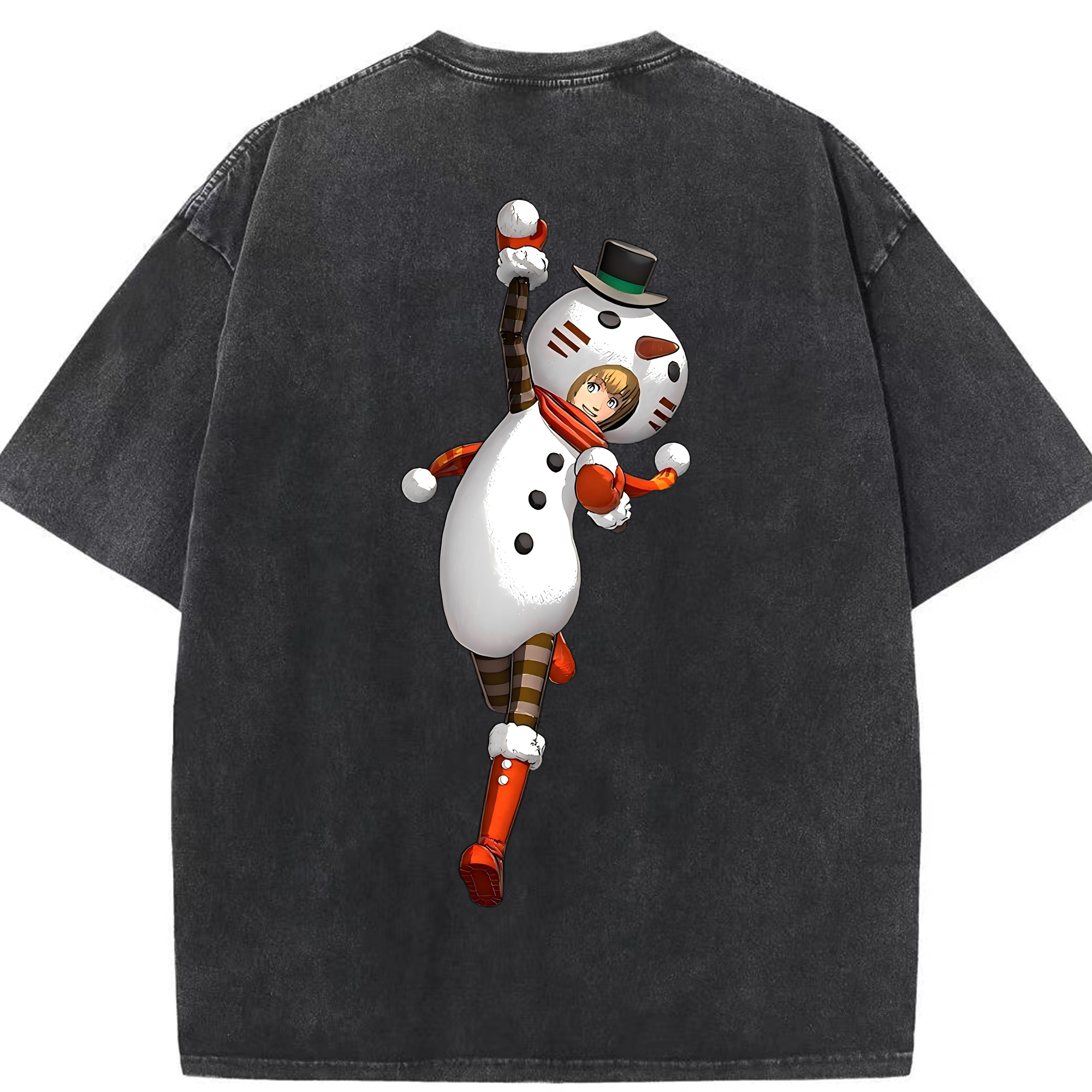 （画像用） 進撃の巨人 アルミン·アルレルト Attack on Titan Armin Arlert 綿100% ヴィンテージ風 半袖Tシャツ（背面プリント）