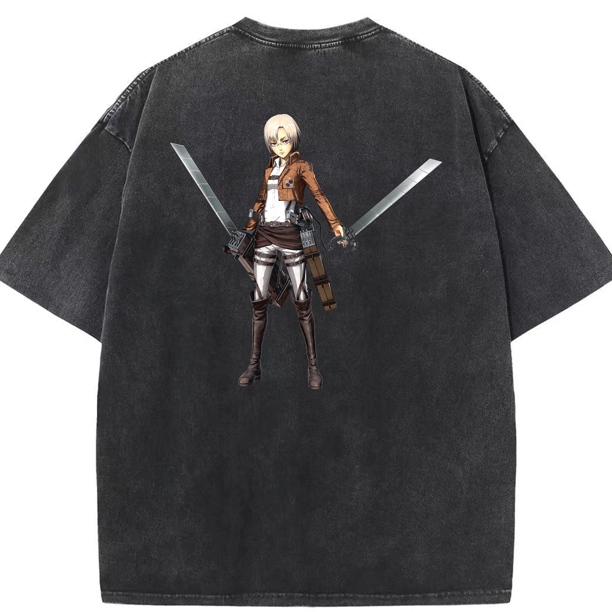 （画像用）  綿100% ヴィンテージ風 半袖Tシャツ（背面プリント）
