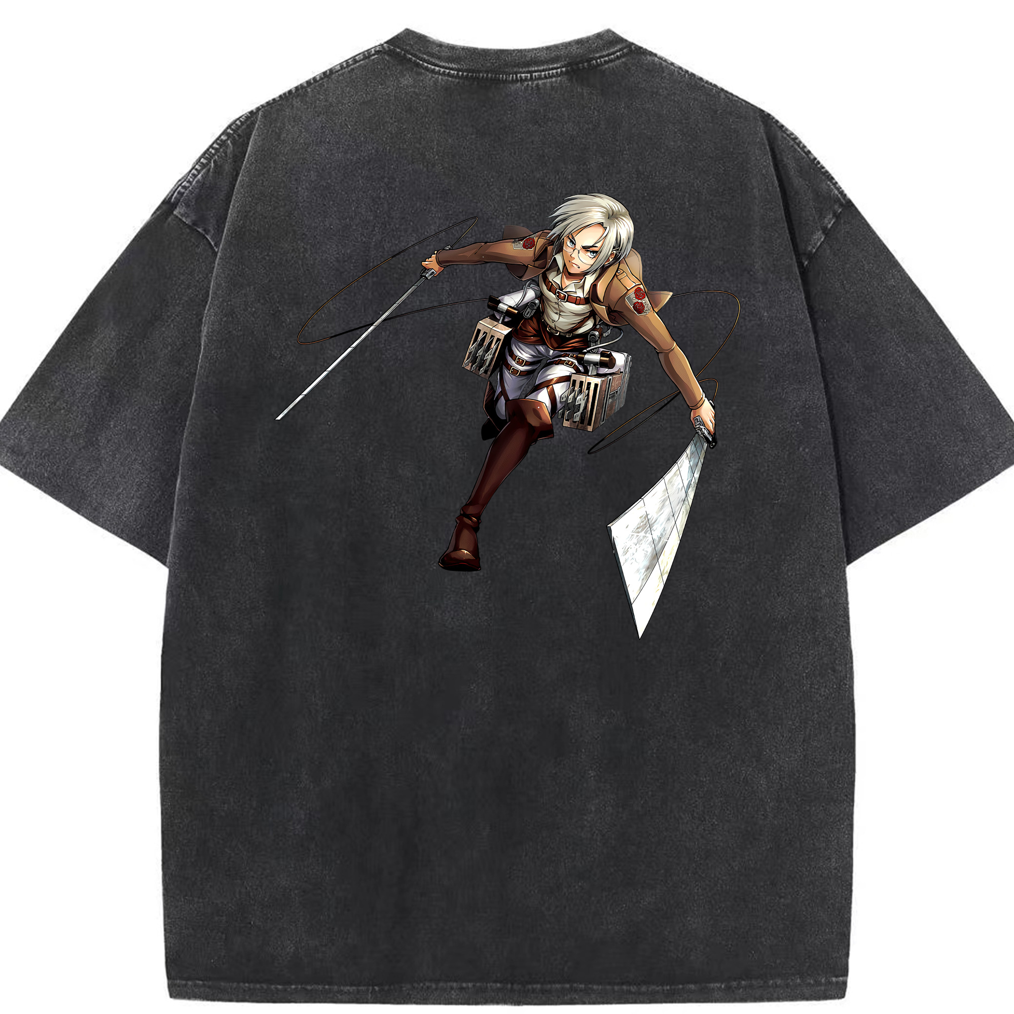 （画像用）  綿100% ヴィンテージ風 半袖Tシャツ（背面プリント）