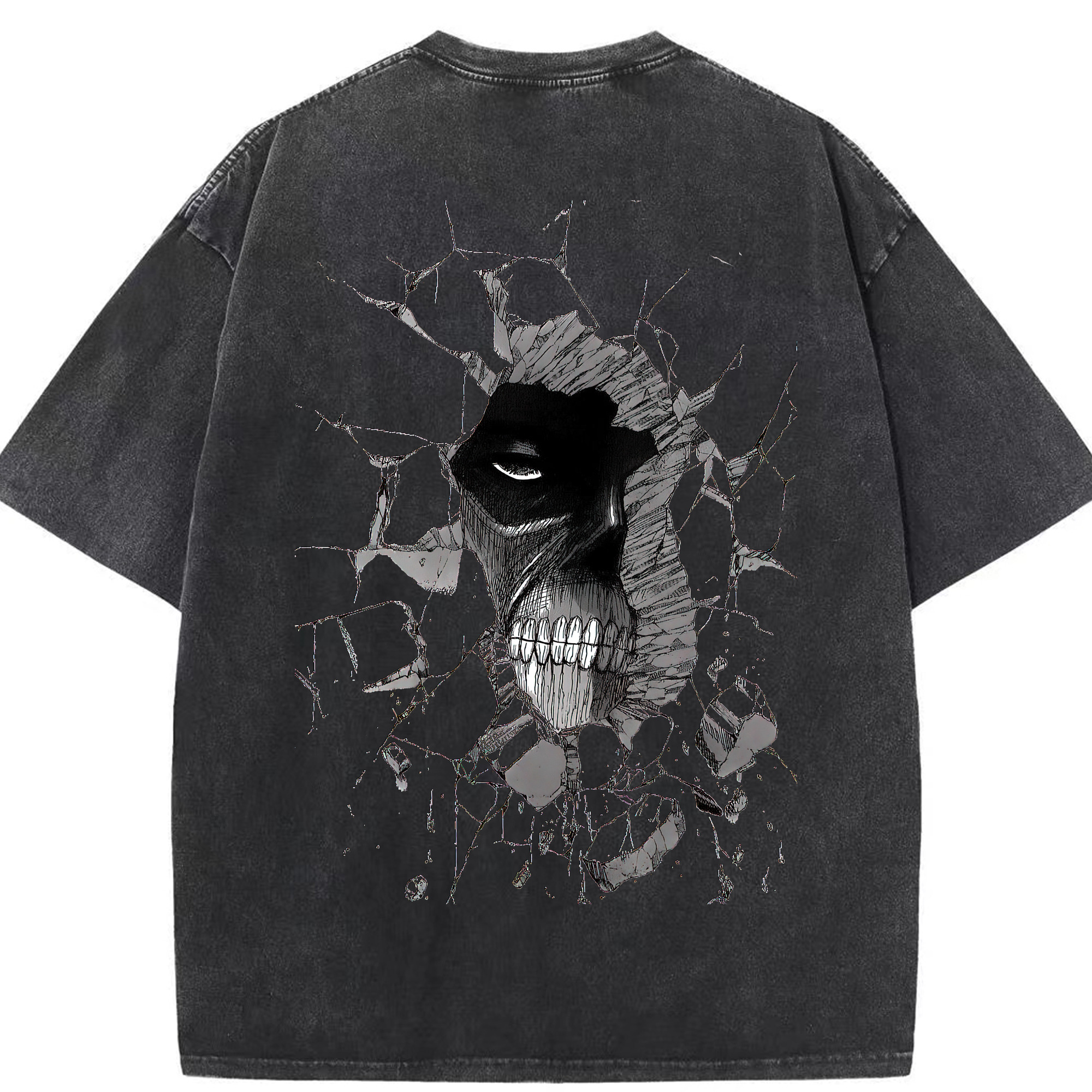 （画像用） 進撃の巨人 Attack on Titan 綿100% ヴィンテージ風 半袖Tシャツ（背面プリント）