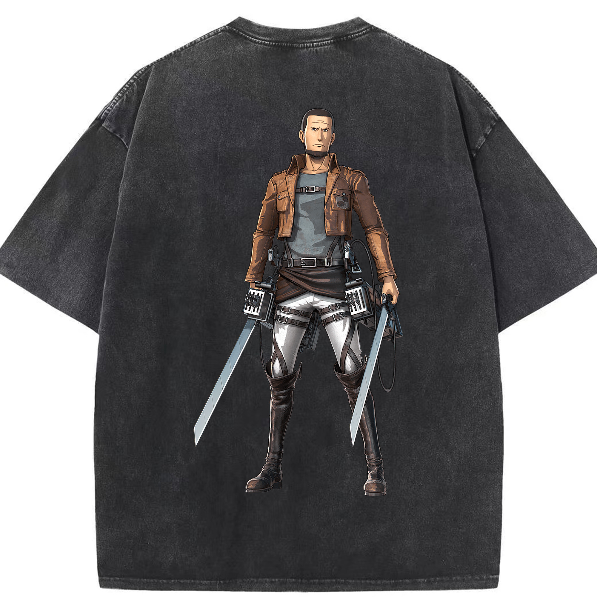 （画像用） 進撃の巨人 Attack on Titan 綿100% ヴィンテージ風 半袖Tシャツ（背面プリント）