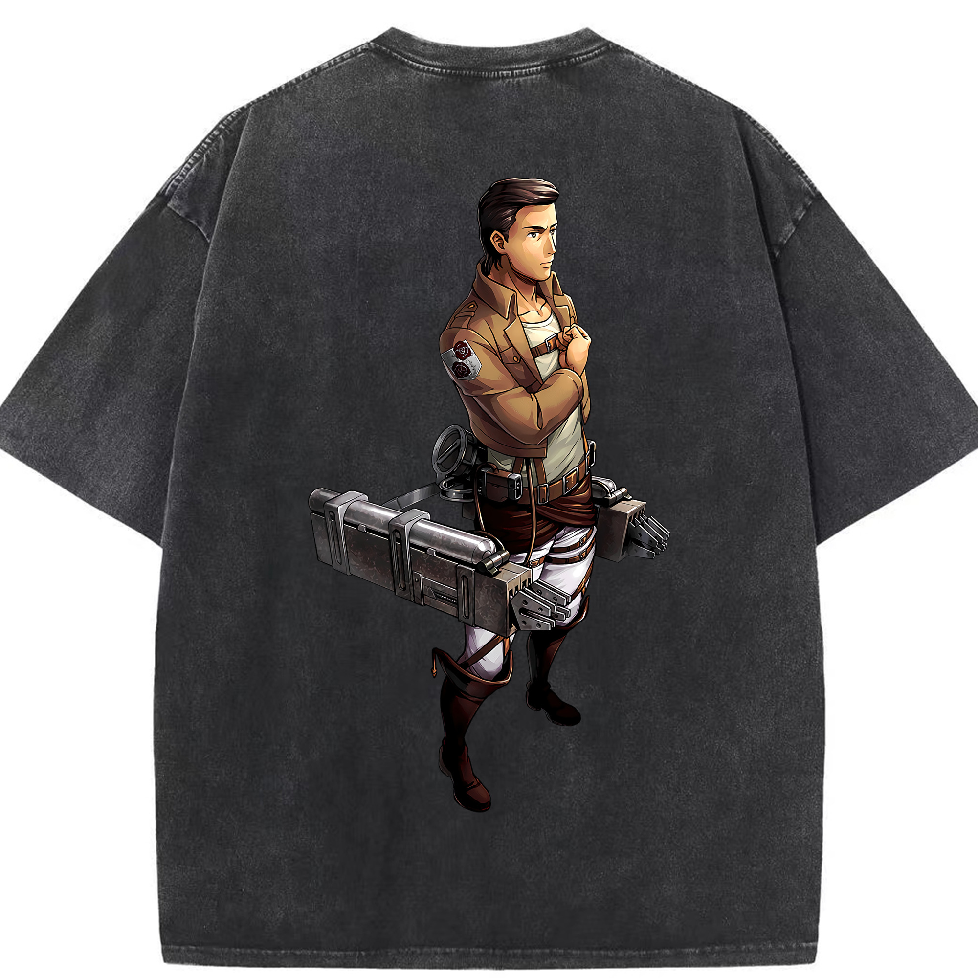 （画像用） 進撃の巨人 Attack on Titan 綿100% ヴィンテージ風 半袖Tシャツ（背面プリント）