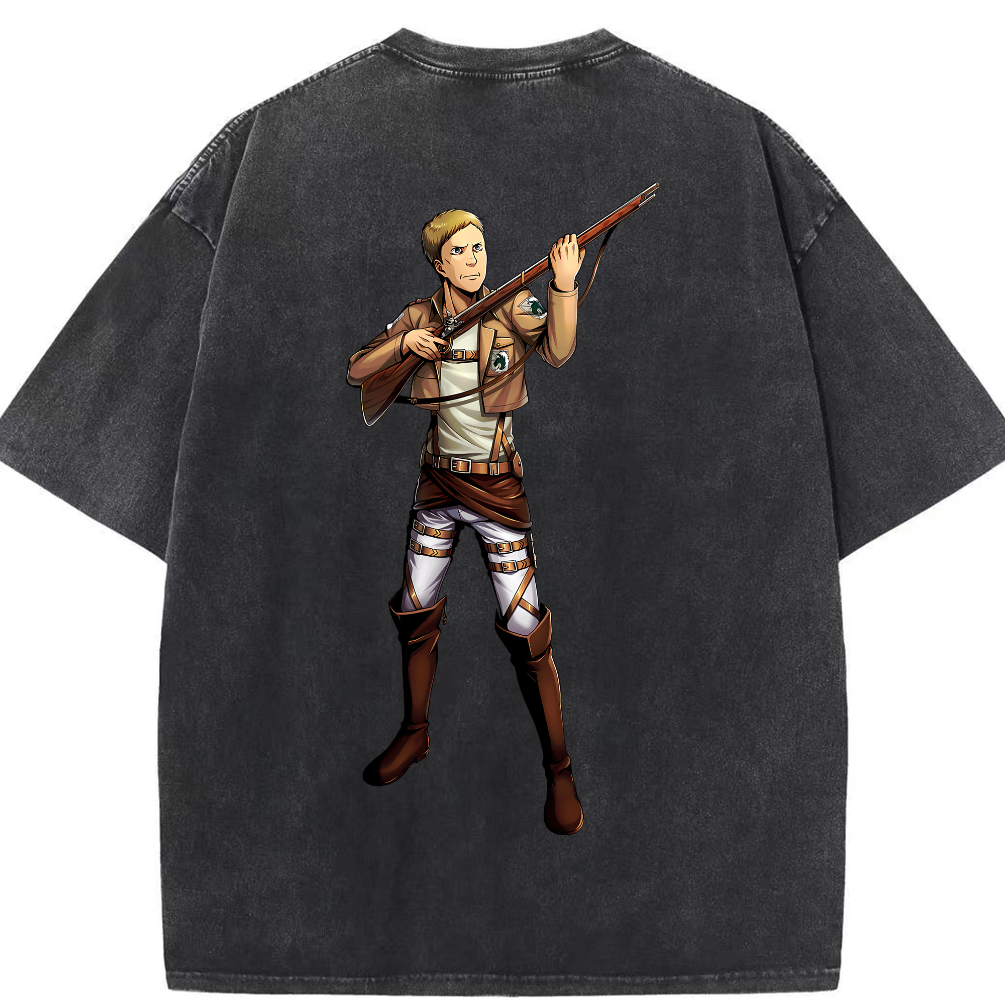（画像用） 進撃の巨人 Attack on Titan 綿100% ヴィンテージ風 半袖Tシャツ（背面プリント）