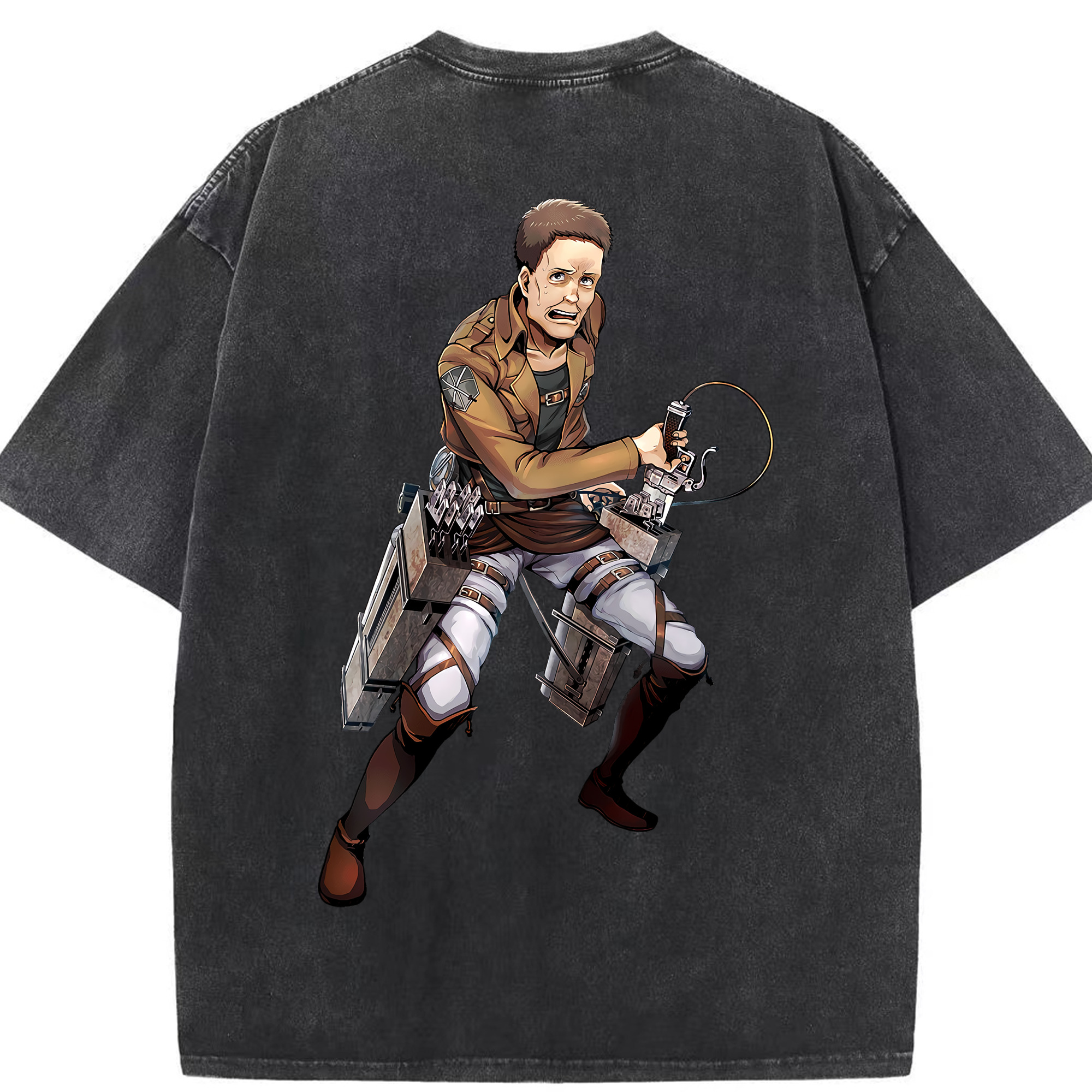 （画像用） 進撃の巨人 Attack on Titan 綿100% ヴィンテージ風 半袖Tシャツ（背面プリント）