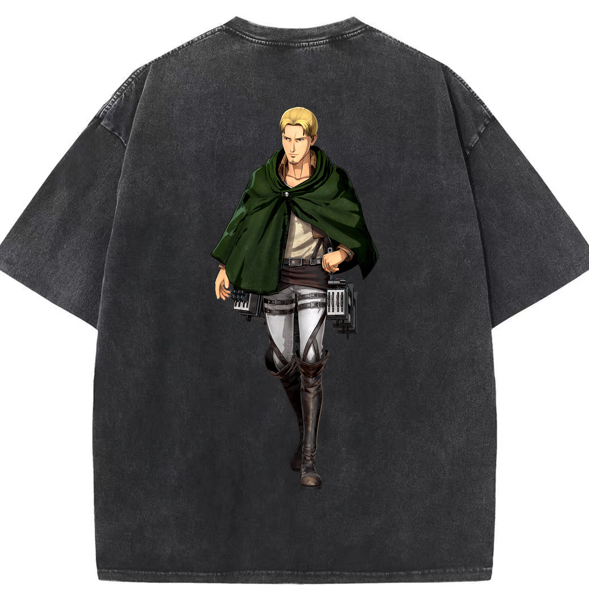 （画像用） 進撃の巨人 Attack on Titan 綿100% ヴィンテージ風 半袖Tシャツ（背面プリント）