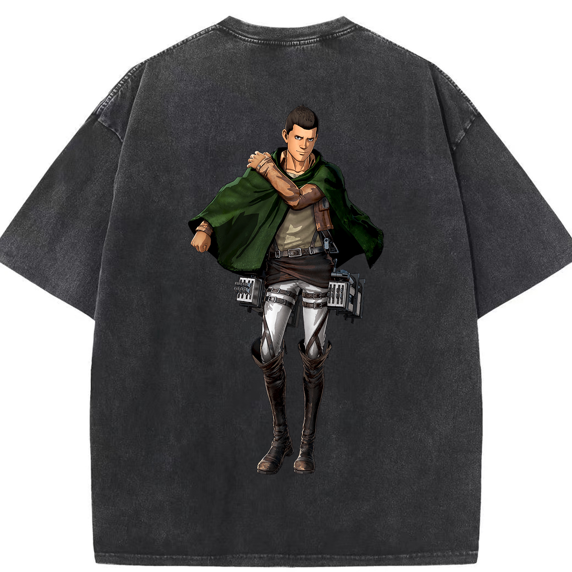 （画像用） 進撃の巨人 Attack on Titan 綿100% ヴィンテージ風 半袖Tシャツ（背面プリント）