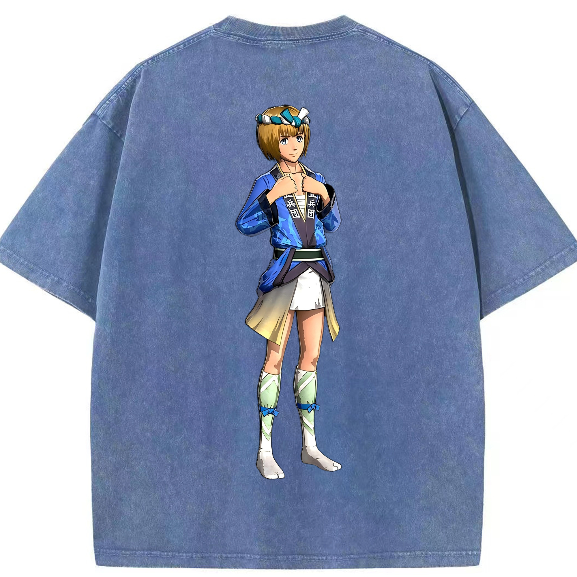 （画像用） 進撃の巨人 アルミン·アルレルト Attack on Titan Armin Arlert 綿100% ヴィンテージ風 半袖Tシャツ（背面プリント）