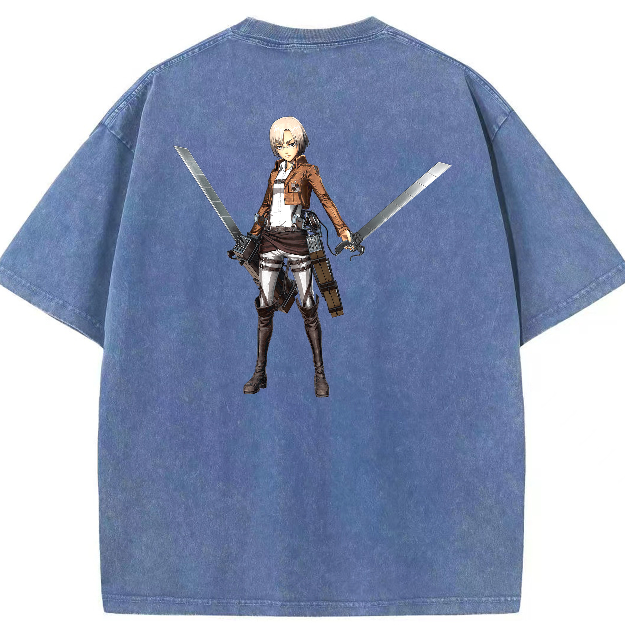 （画像用）  綿100% ヴィンテージ風 半袖Tシャツ（背面プリント）