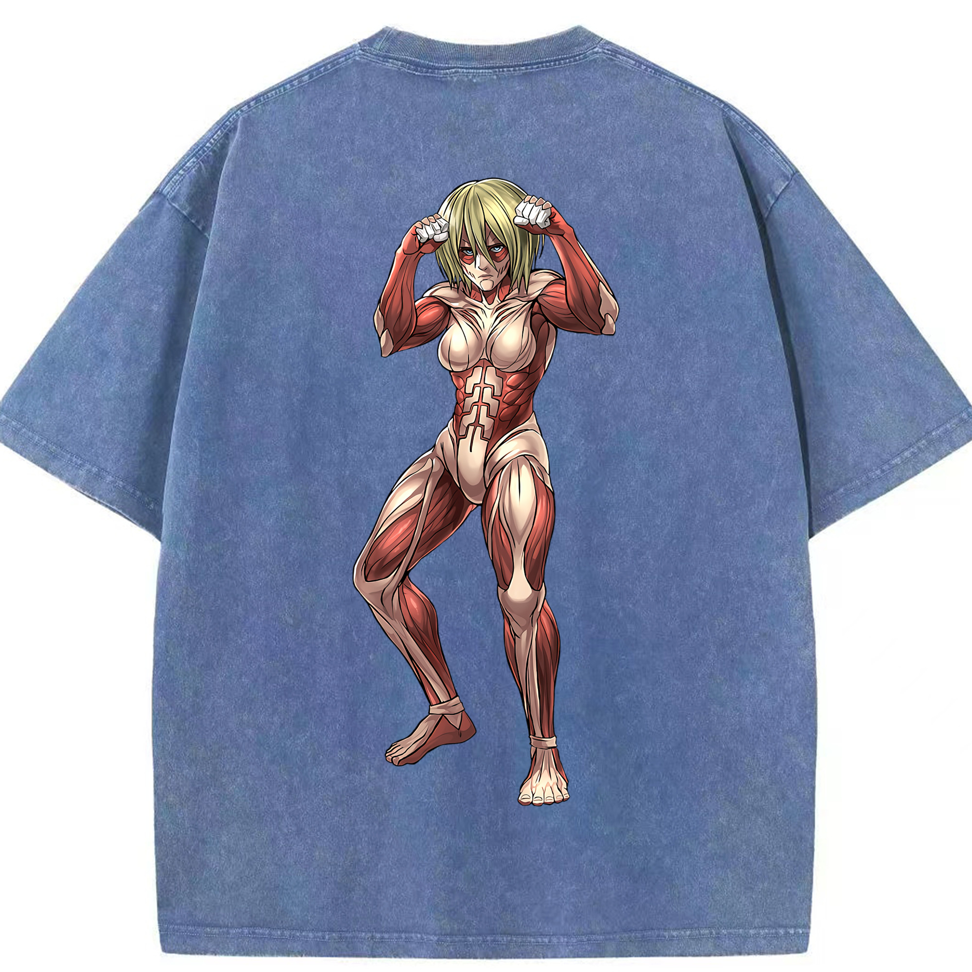 （画像用） 進撃の巨人 Attack on Titan 綿100% ヴィンテージ風 半袖Tシャツ（背面プリント）