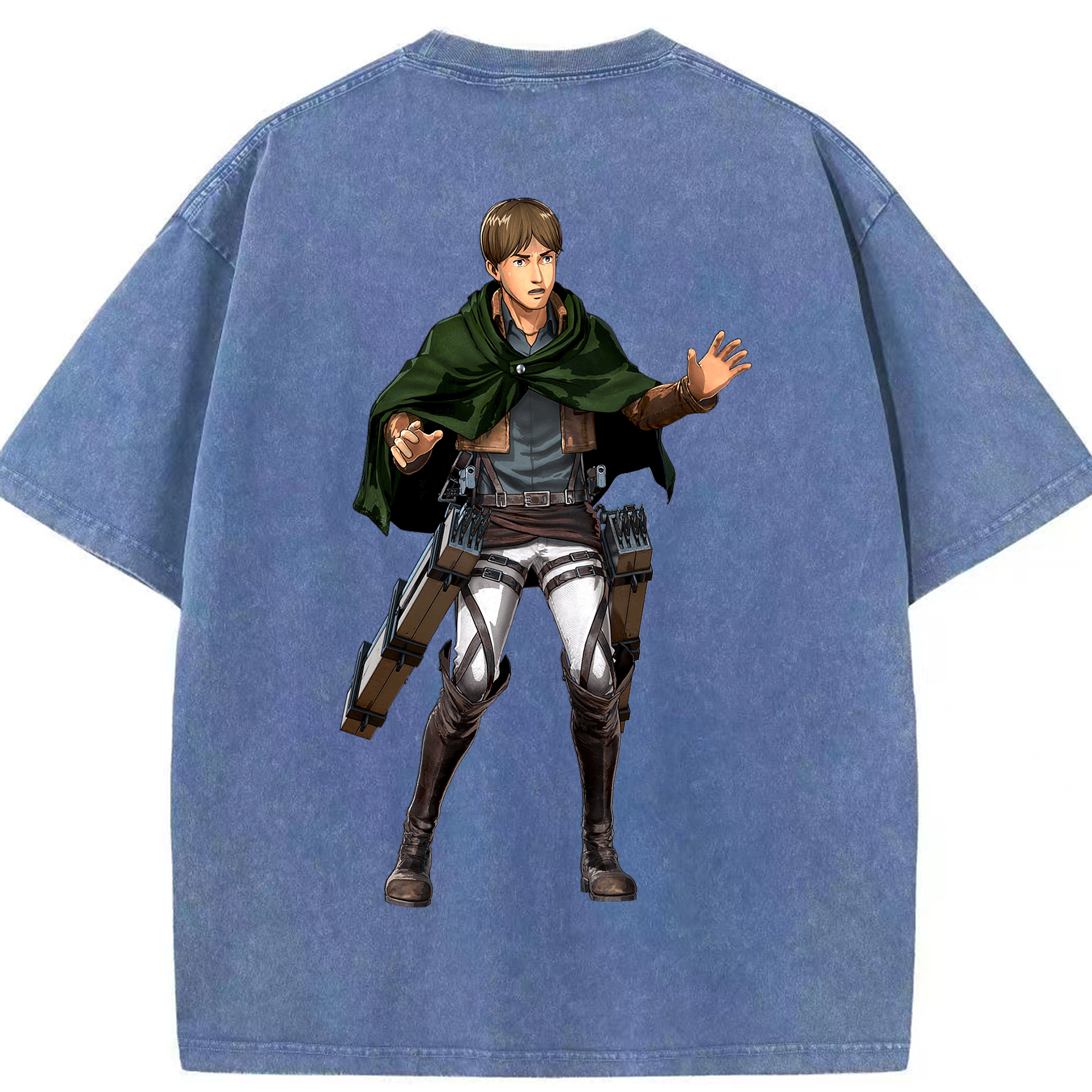 （画像用） 進撃の巨人 Attack on Titan 綿100% ヴィンテージ風 半袖Tシャツ（背面プリント）