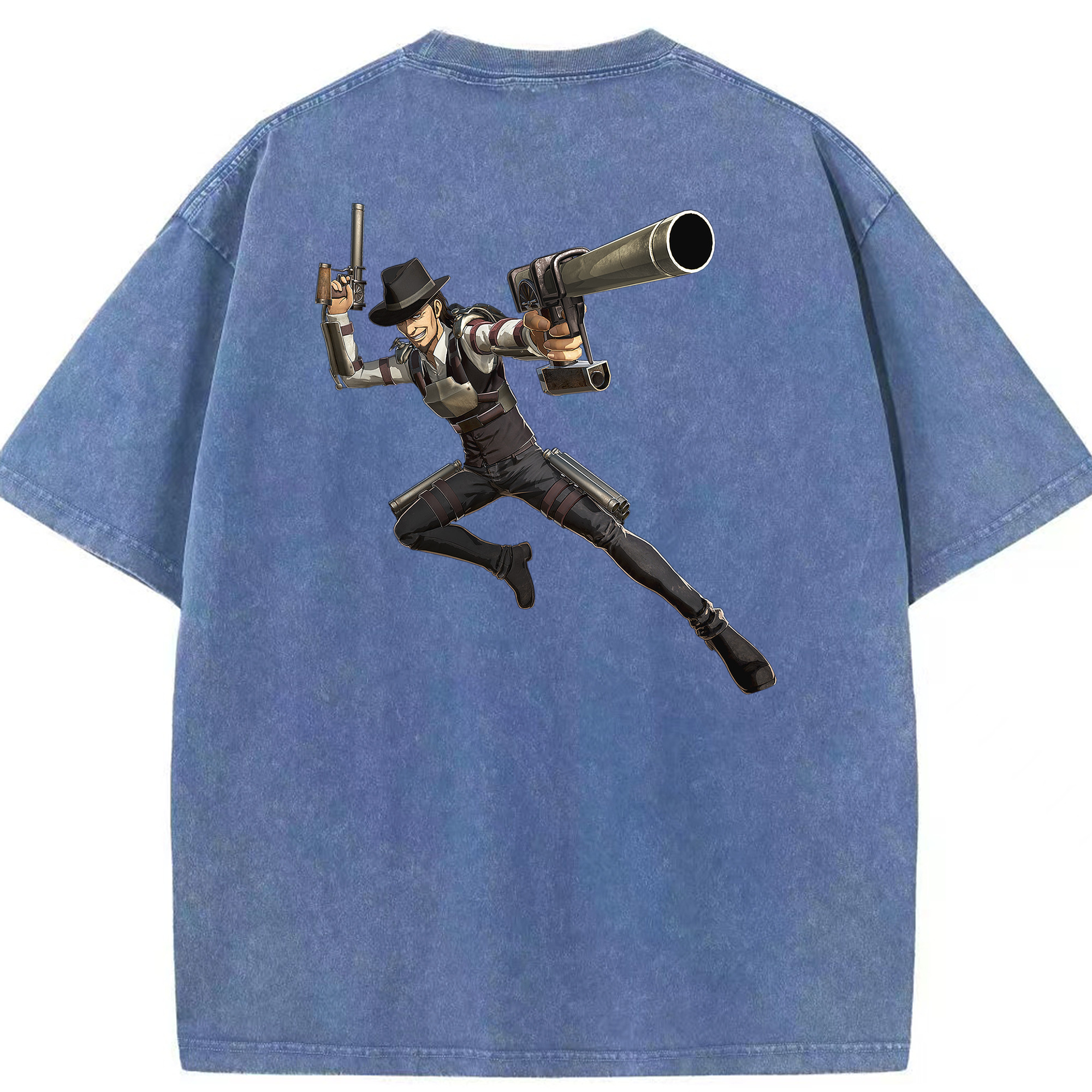 （画像用） 進撃の巨人 Attack on Titan 綿100% ヴィンテージ風 半袖Tシャツ（背面プリント）