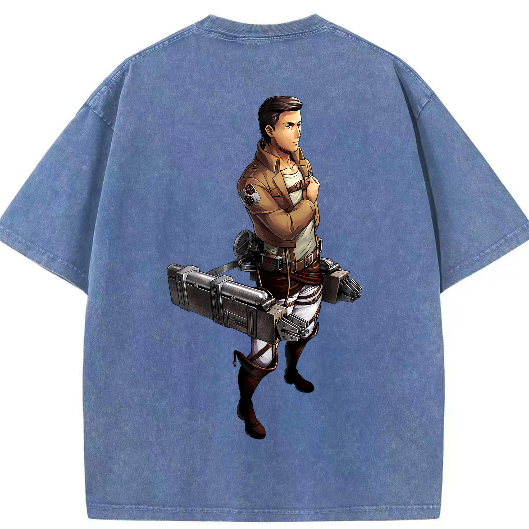 （画像用） 進撃の巨人 Attack on Titan 綿100% ヴィンテージ風 半袖Tシャツ（背面プリント）