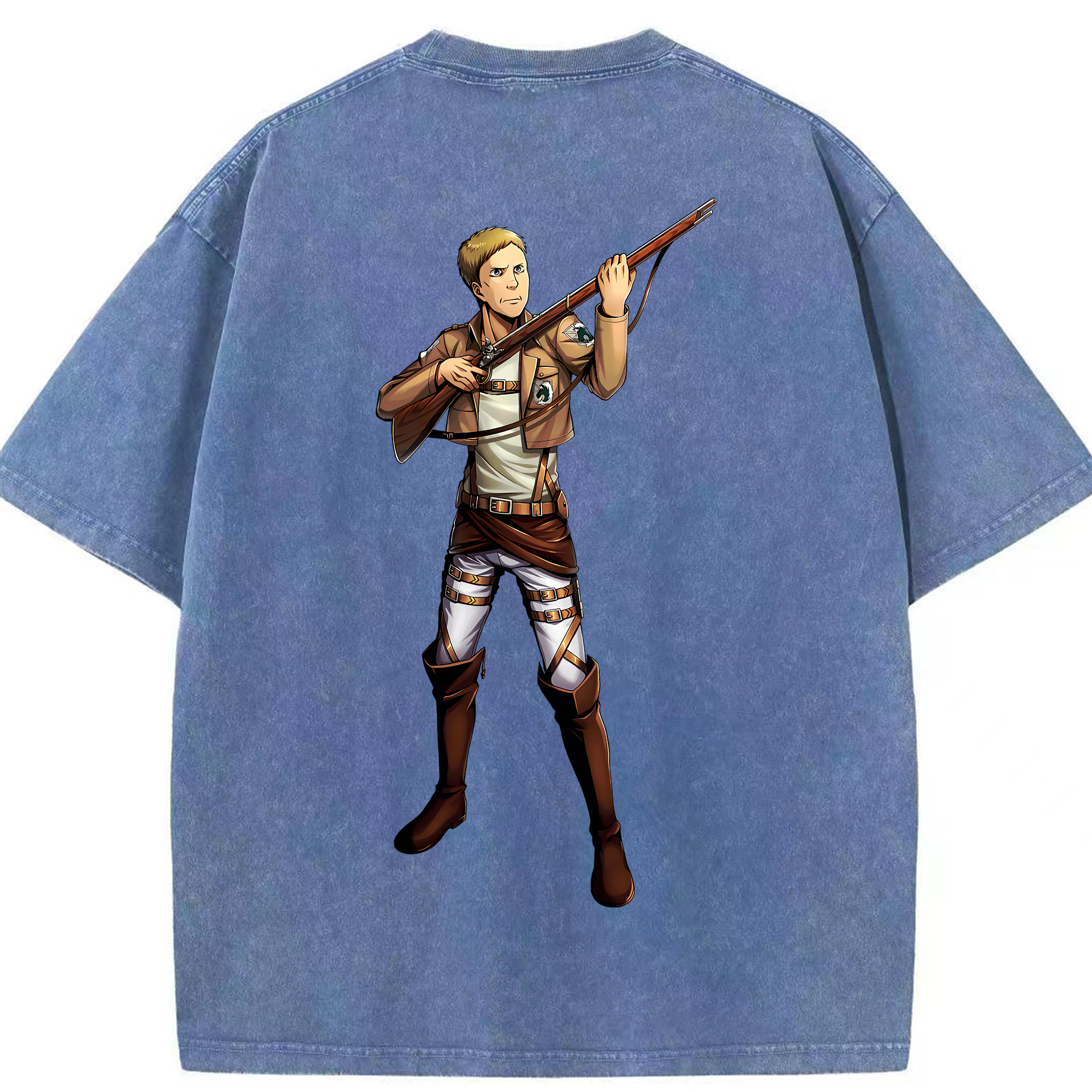 （画像用） 進撃の巨人 Attack on Titan 綿100% ヴィンテージ風 半袖Tシャツ（背面プリント）