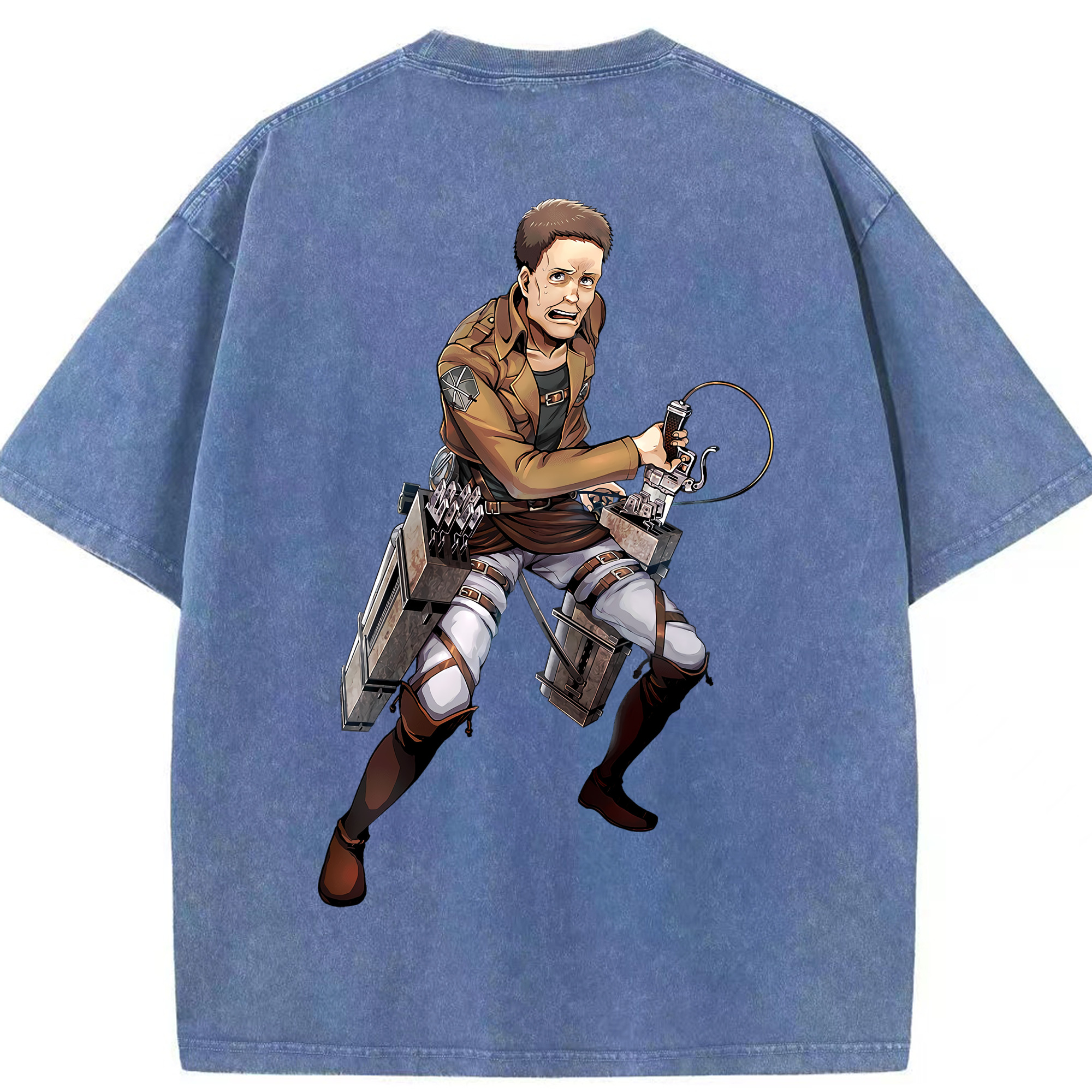 （画像用） 進撃の巨人 Attack on Titan 綿100% ヴィンテージ風 半袖Tシャツ（背面プリント）