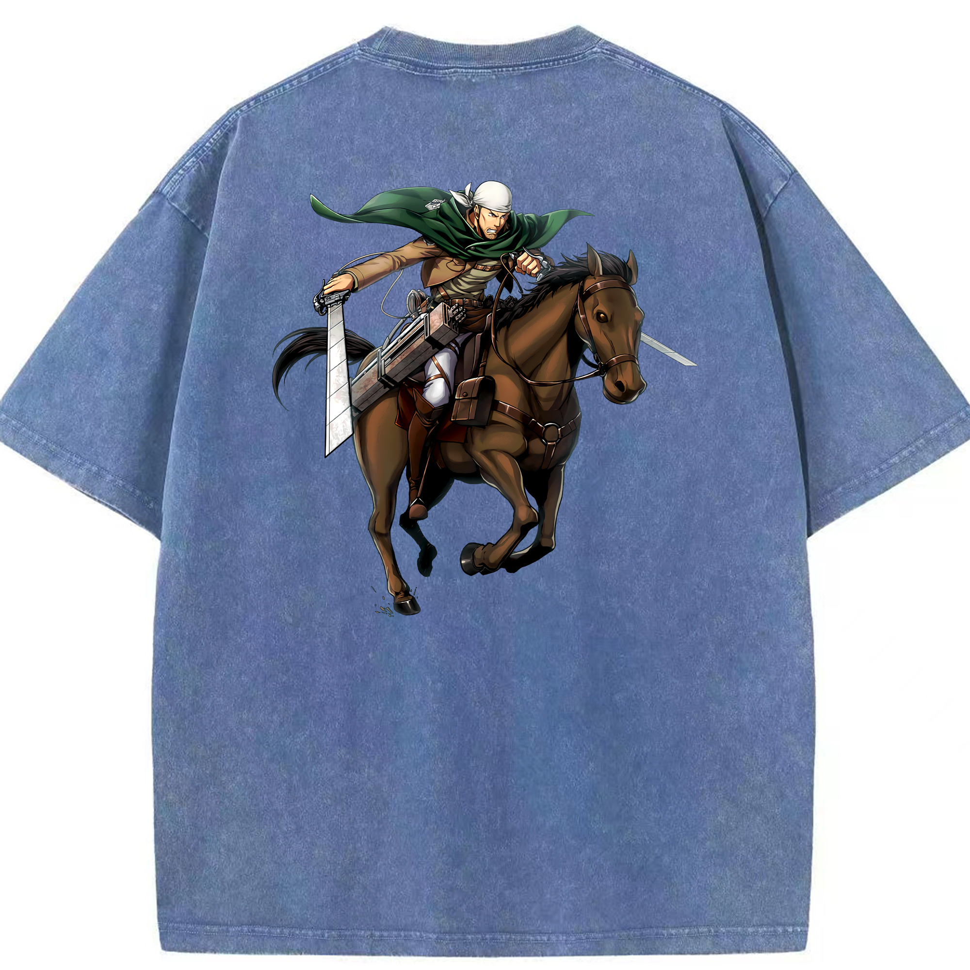 （画像用） 進撃の巨人 Attack on Titan 綿100% ヴィンテージ風 半袖Tシャツ（背面プリント）