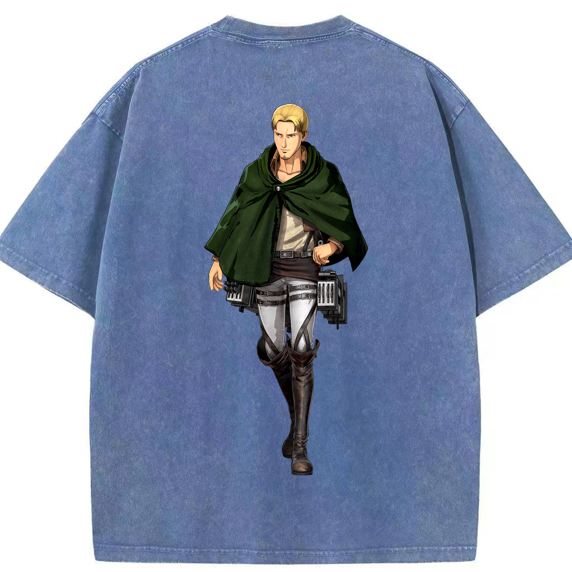 （画像用） 進撃の巨人 Attack on Titan 綿100% ヴィンテージ風 半袖Tシャツ（背面プリント）
