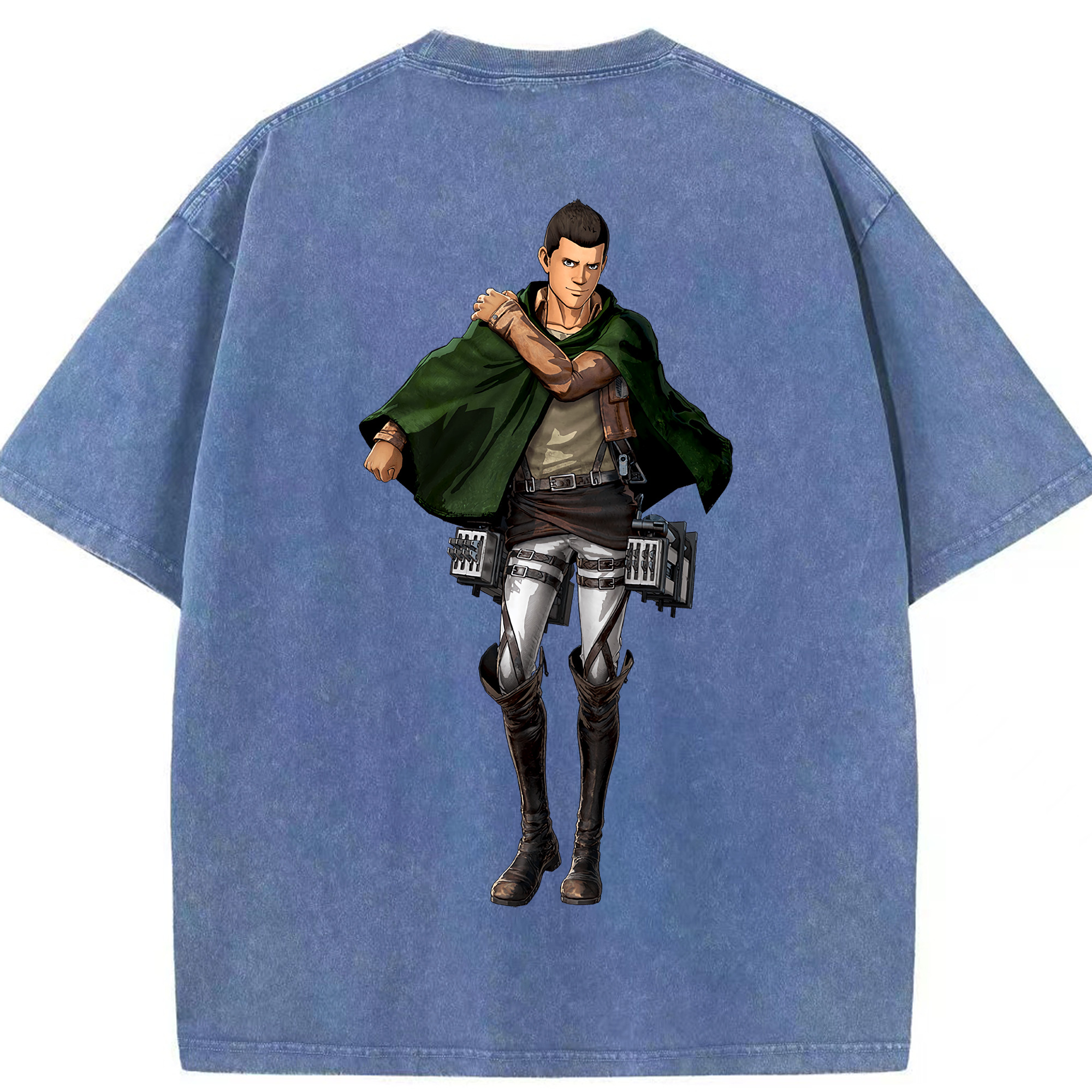 （画像用） 進撃の巨人 Attack on Titan 綿100% ヴィンテージ風 半袖Tシャツ（背面プリント）