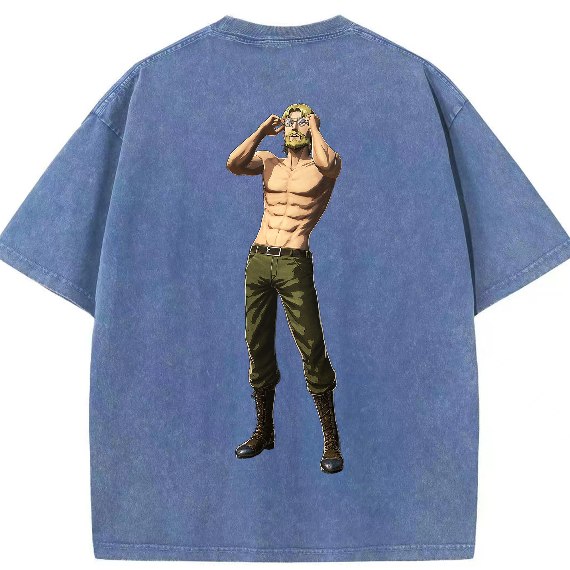 （画像用） 進撃の巨人 Attack on Titan 綿100% ヴィンテージ風 半袖Tシャツ（背面プリント）
