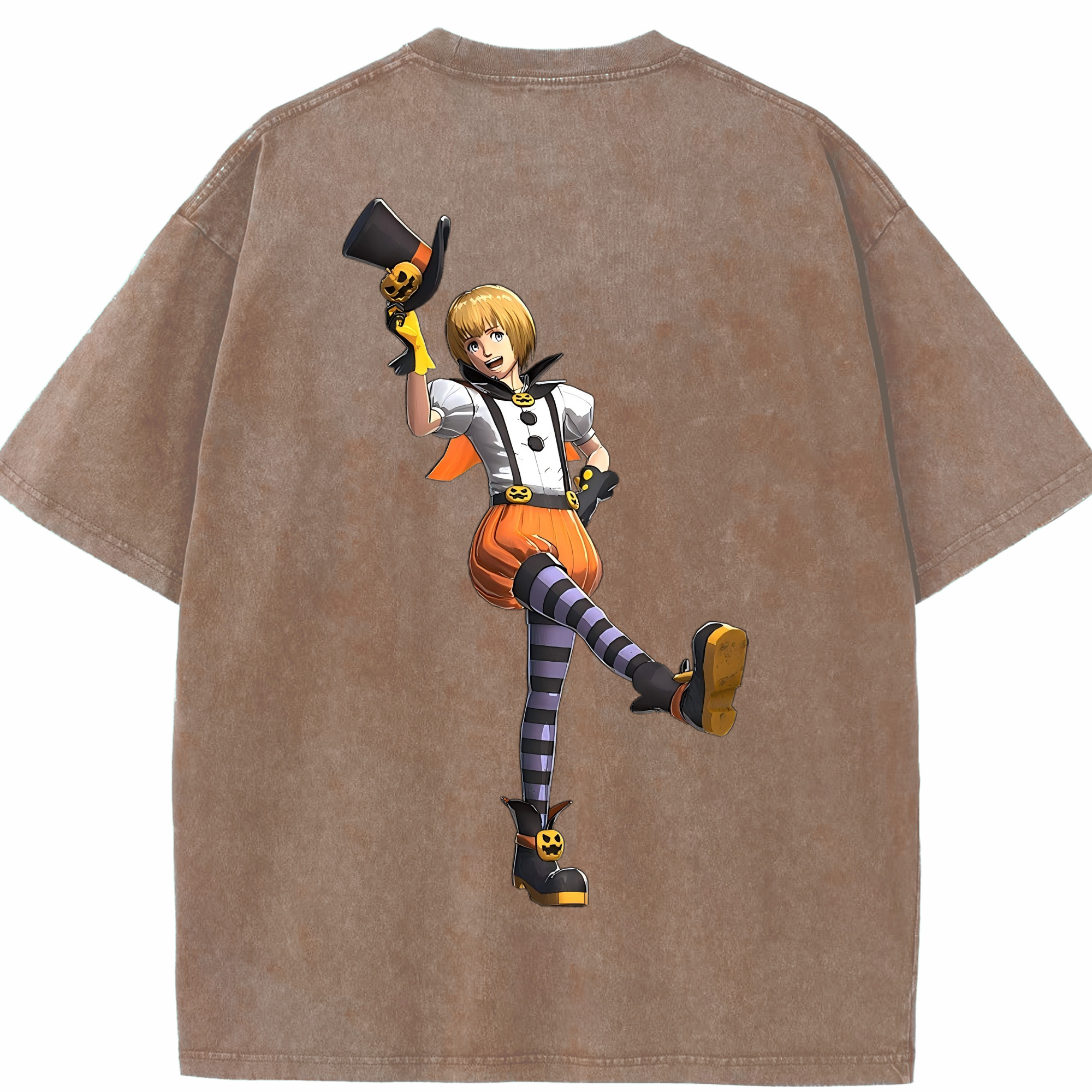 （画像用） 進撃の巨人 アルミン·アルレルト Attack on Titan Armin Arlert 綿100% ヴィンテージ風 半袖Tシャツ（背面プリント）