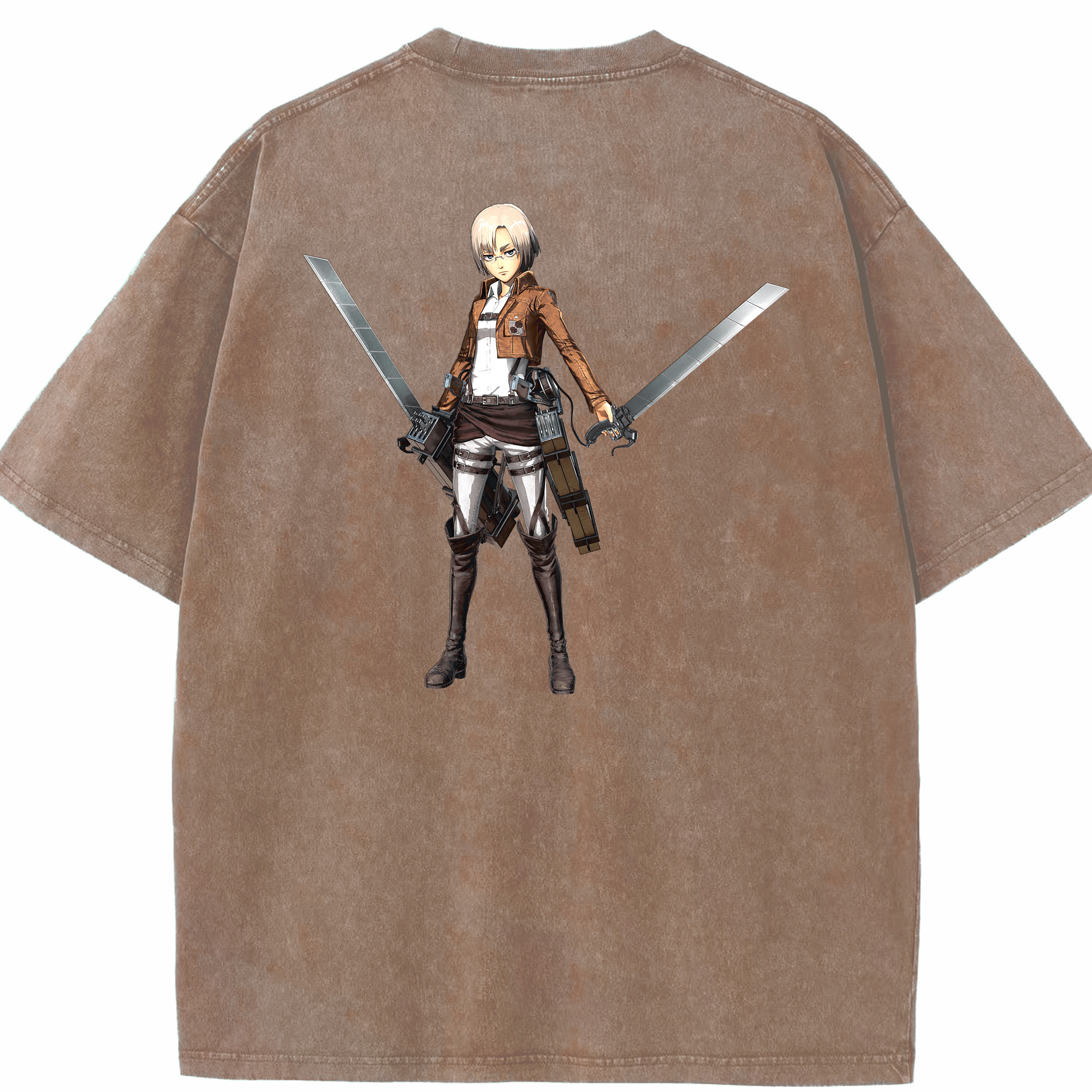 （画像用）  綿100% ヴィンテージ風 半袖Tシャツ（背面プリント）