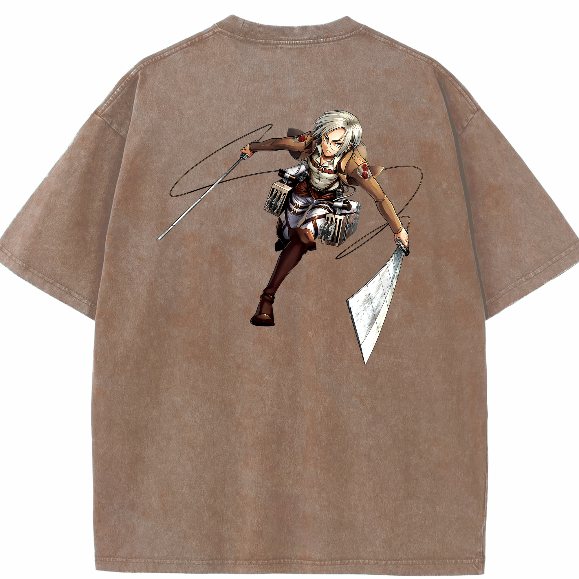 （画像用）  綿100% ヴィンテージ風 半袖Tシャツ（背面プリント）