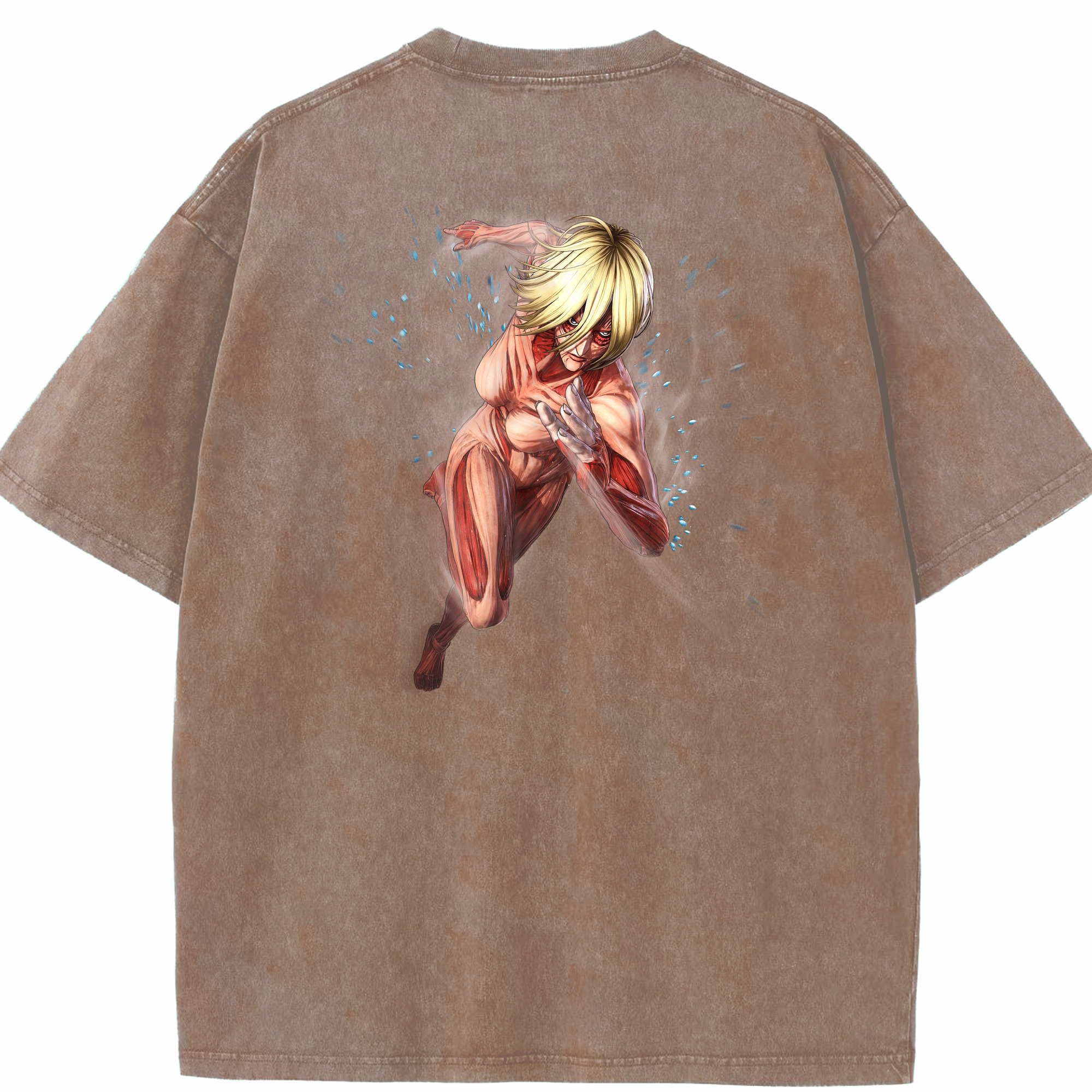 （画像用） 進撃の巨人 Attack on Titan 綿100% ヴィンテージ風 半袖Tシャツ（背面プリント）