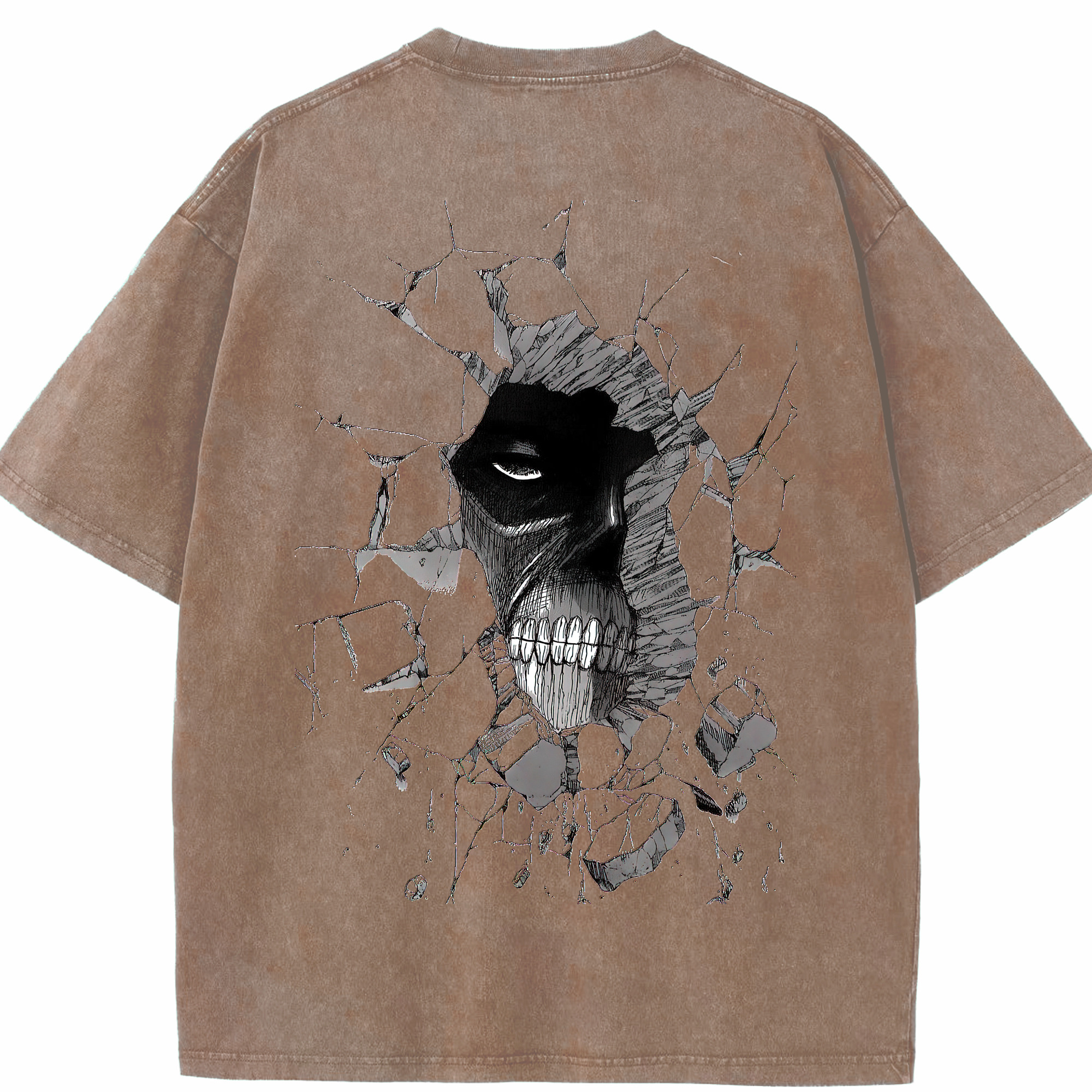 （画像用） 進撃の巨人 Attack on Titan 綿100% ヴィンテージ風 半袖Tシャツ（背面プリント）