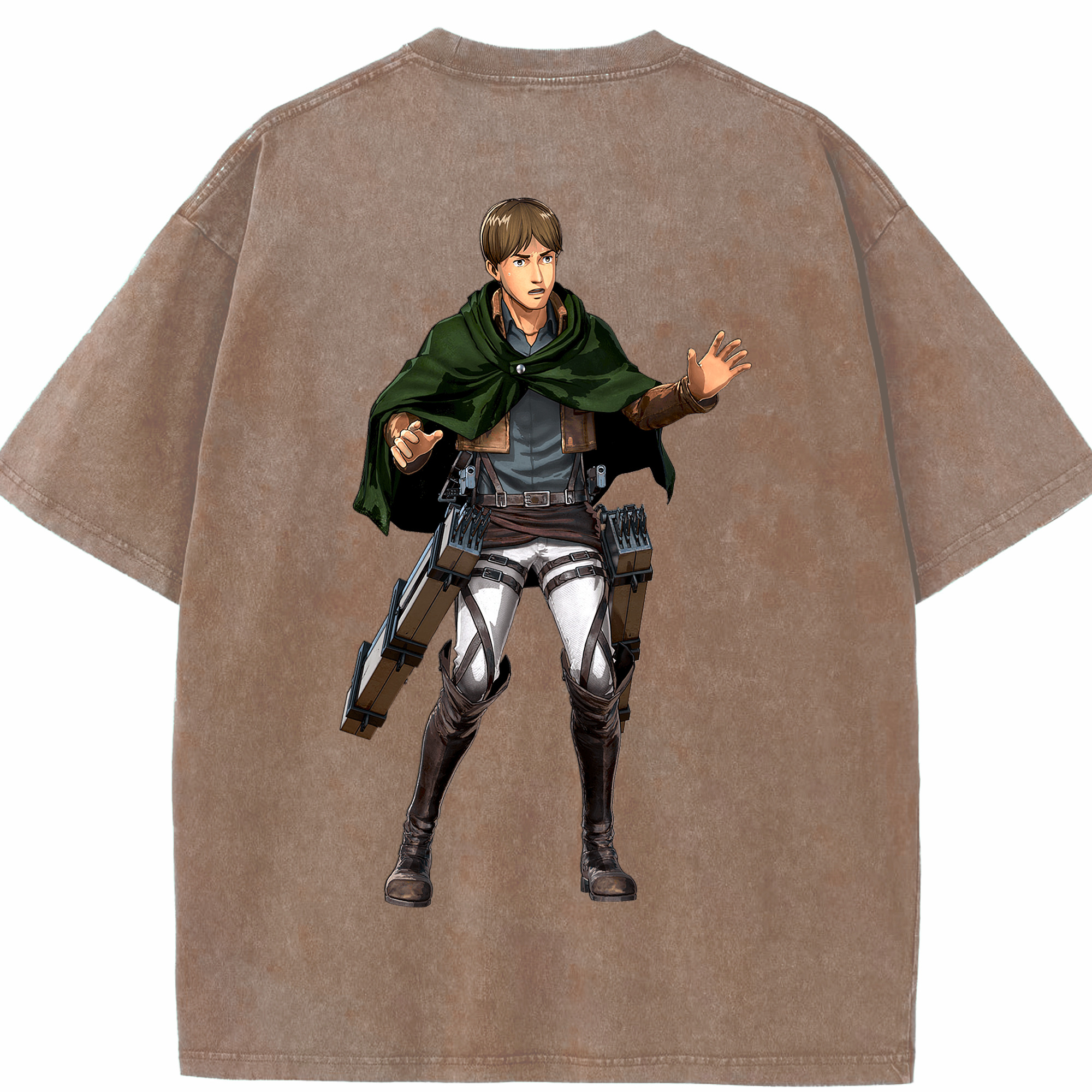 （画像用） 進撃の巨人 Attack on Titan 綿100% ヴィンテージ風 半袖Tシャツ（背面プリント）