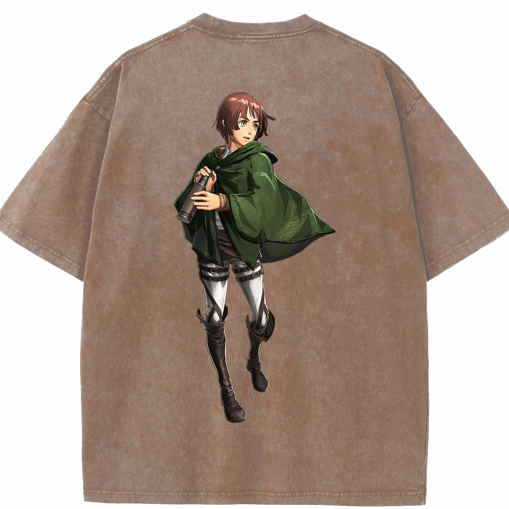 （画像用） 進撃の巨人 Attack on Titan 綿100% ヴィンテージ風 半袖Tシャツ（背面プリント）