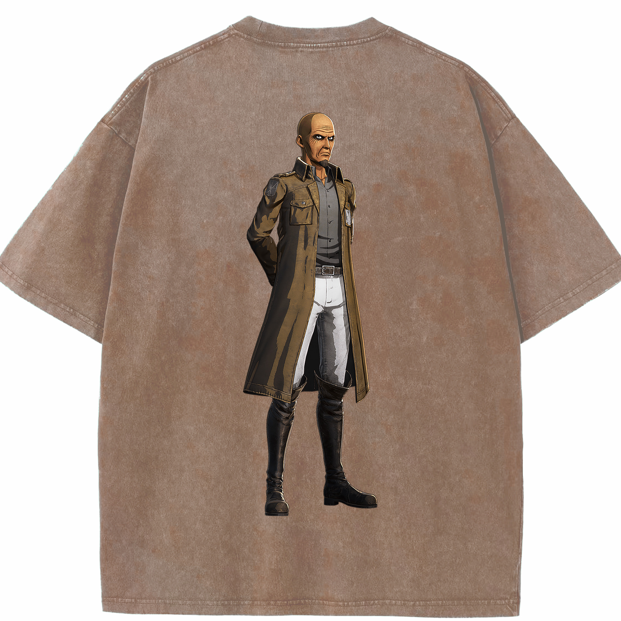 （画像用） 進撃の巨人 Attack on Titan 綿100% ヴィンテージ風 半袖Tシャツ（背面プリント）