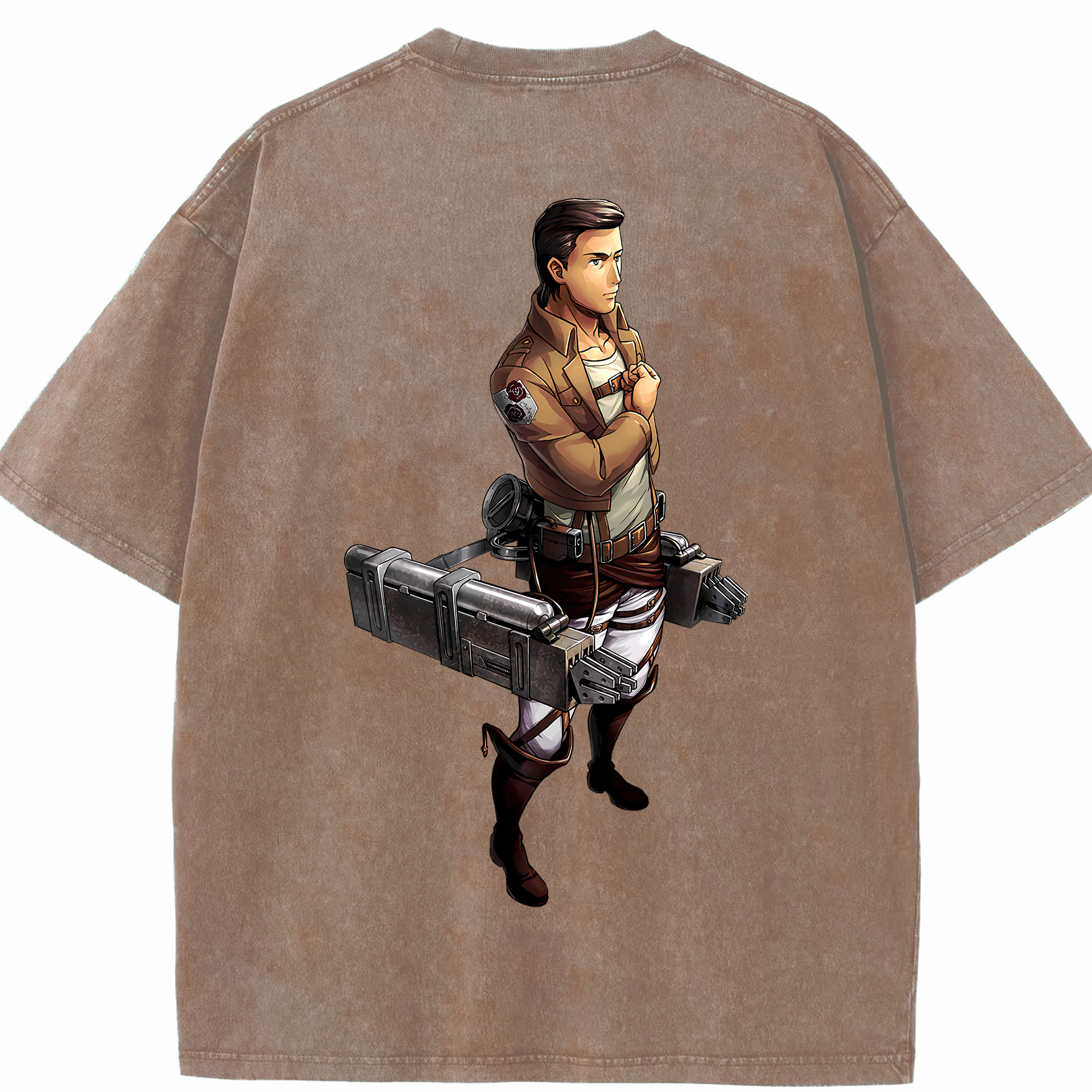 （画像用） 進撃の巨人 Attack on Titan 綿100% ヴィンテージ風 半袖Tシャツ（背面プリント）