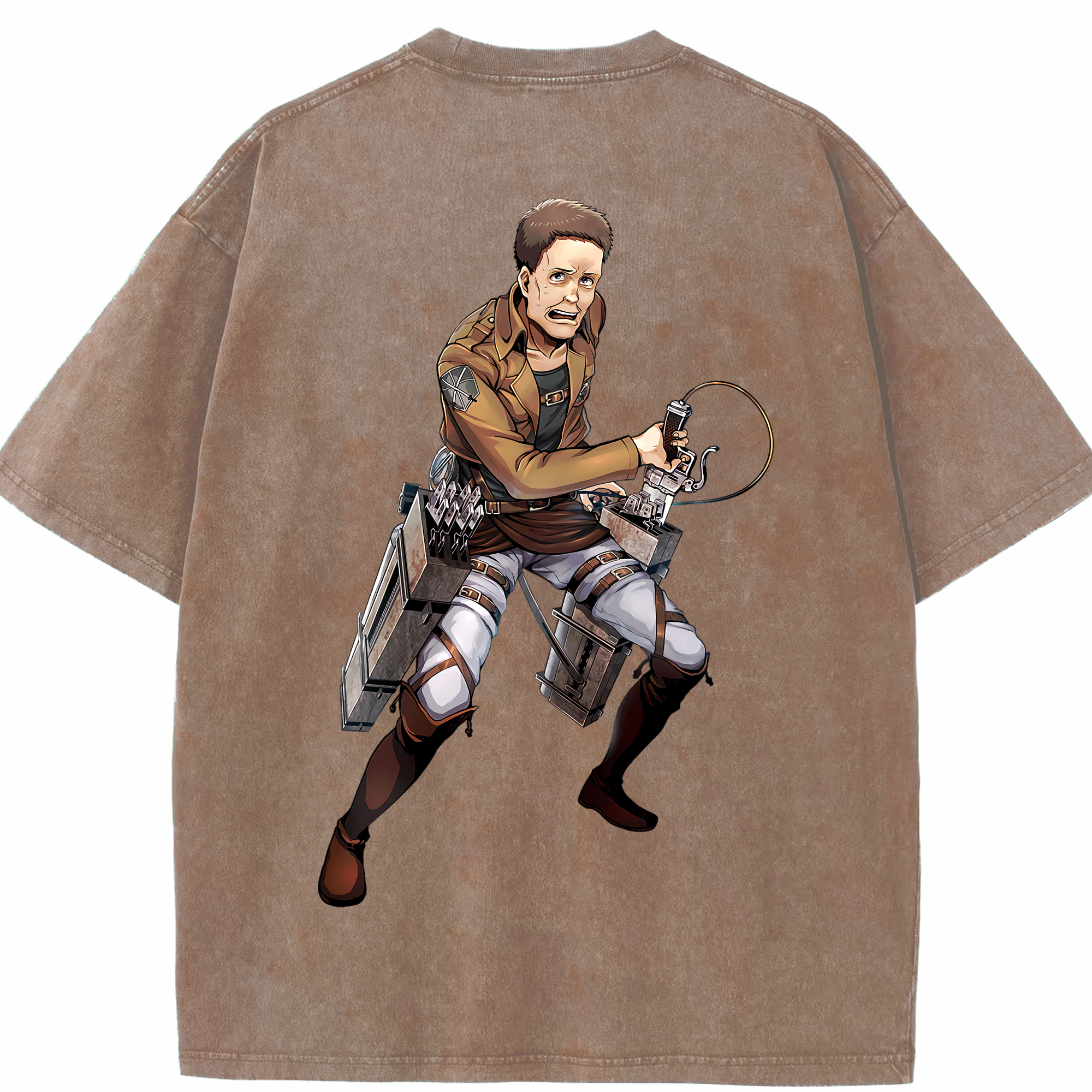 （画像用） 進撃の巨人 Attack on Titan 綿100% ヴィンテージ風 半袖Tシャツ（背面プリント）