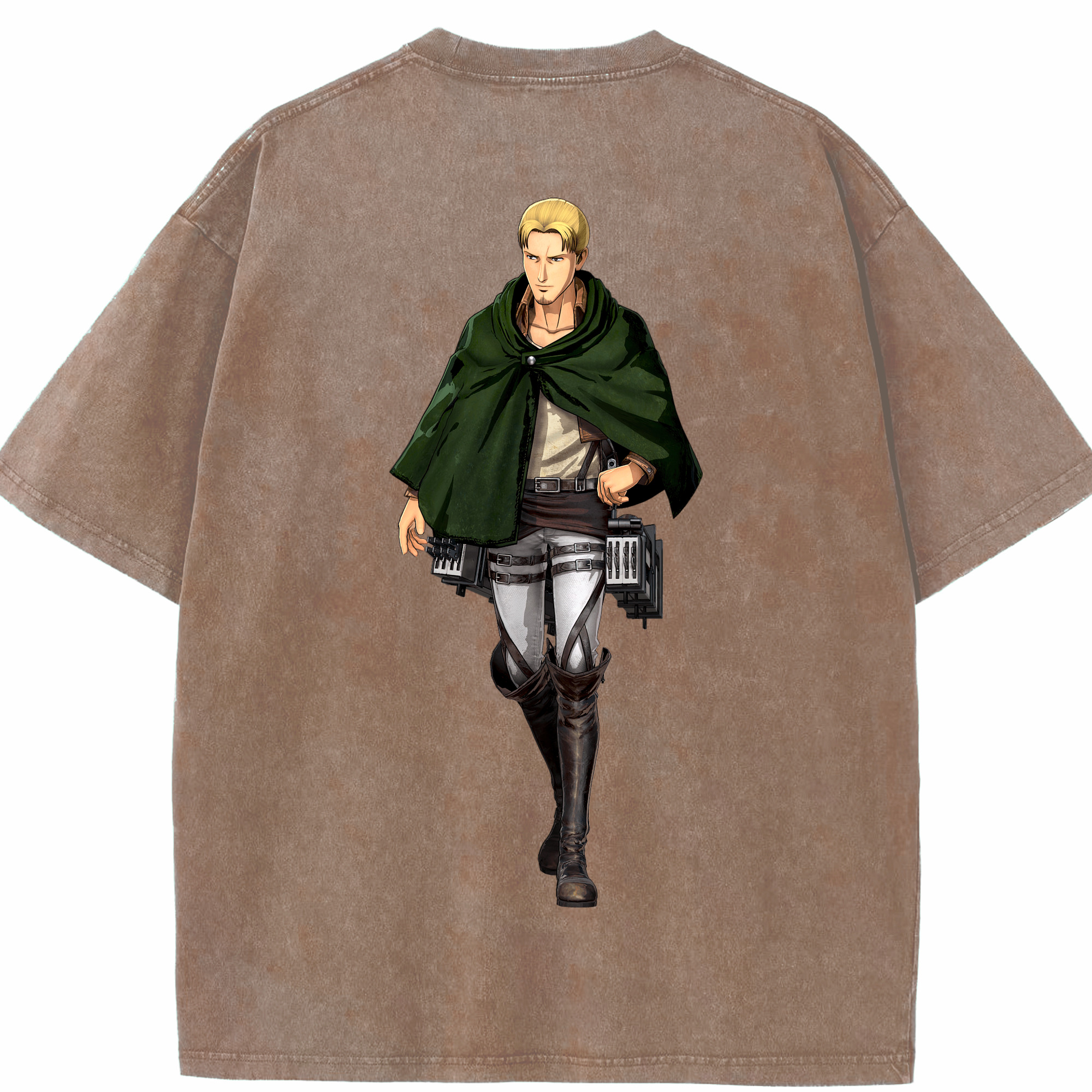 （画像用） 進撃の巨人 Attack on Titan 綿100% ヴィンテージ風 半袖Tシャツ（背面プリント）