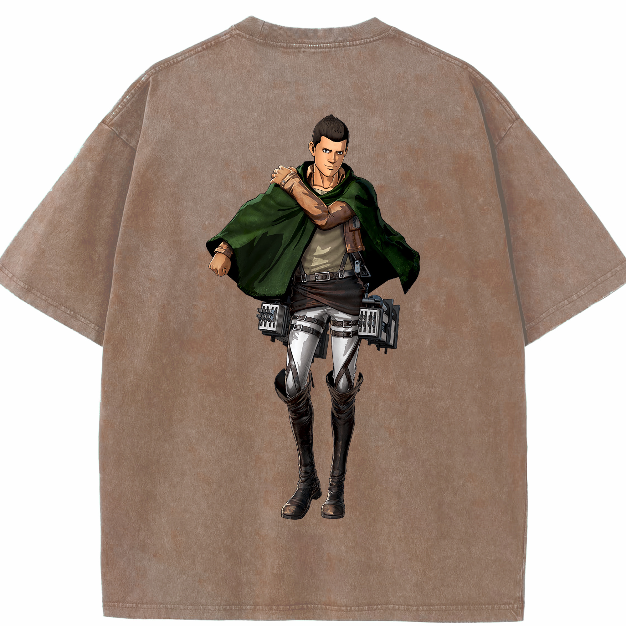 （画像用） 進撃の巨人 Attack on Titan 綿100% ヴィンテージ風 半袖Tシャツ（背面プリント）