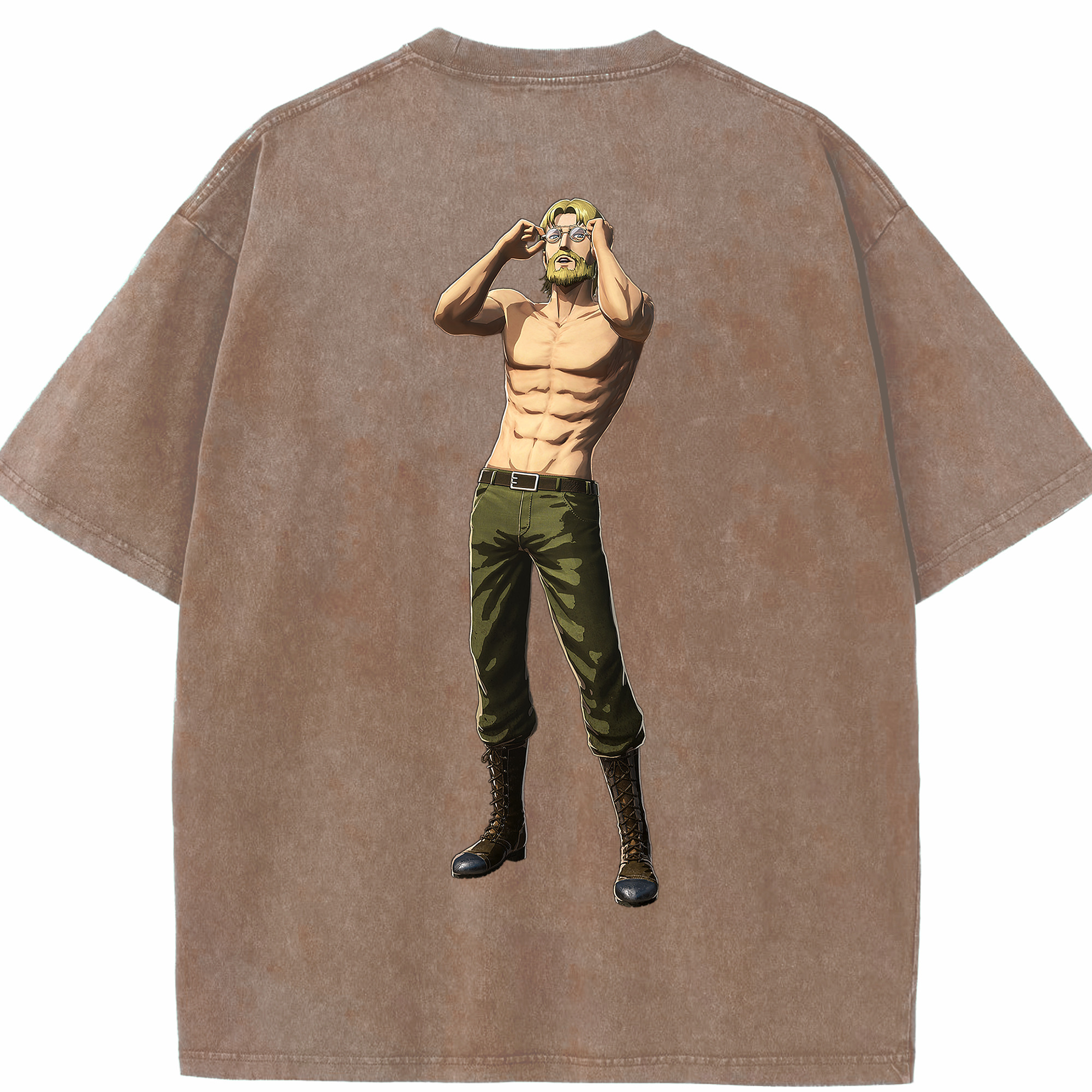 （画像用） 進撃の巨人 Attack on Titan 綿100% ヴィンテージ風 半袖Tシャツ（背面プリント）