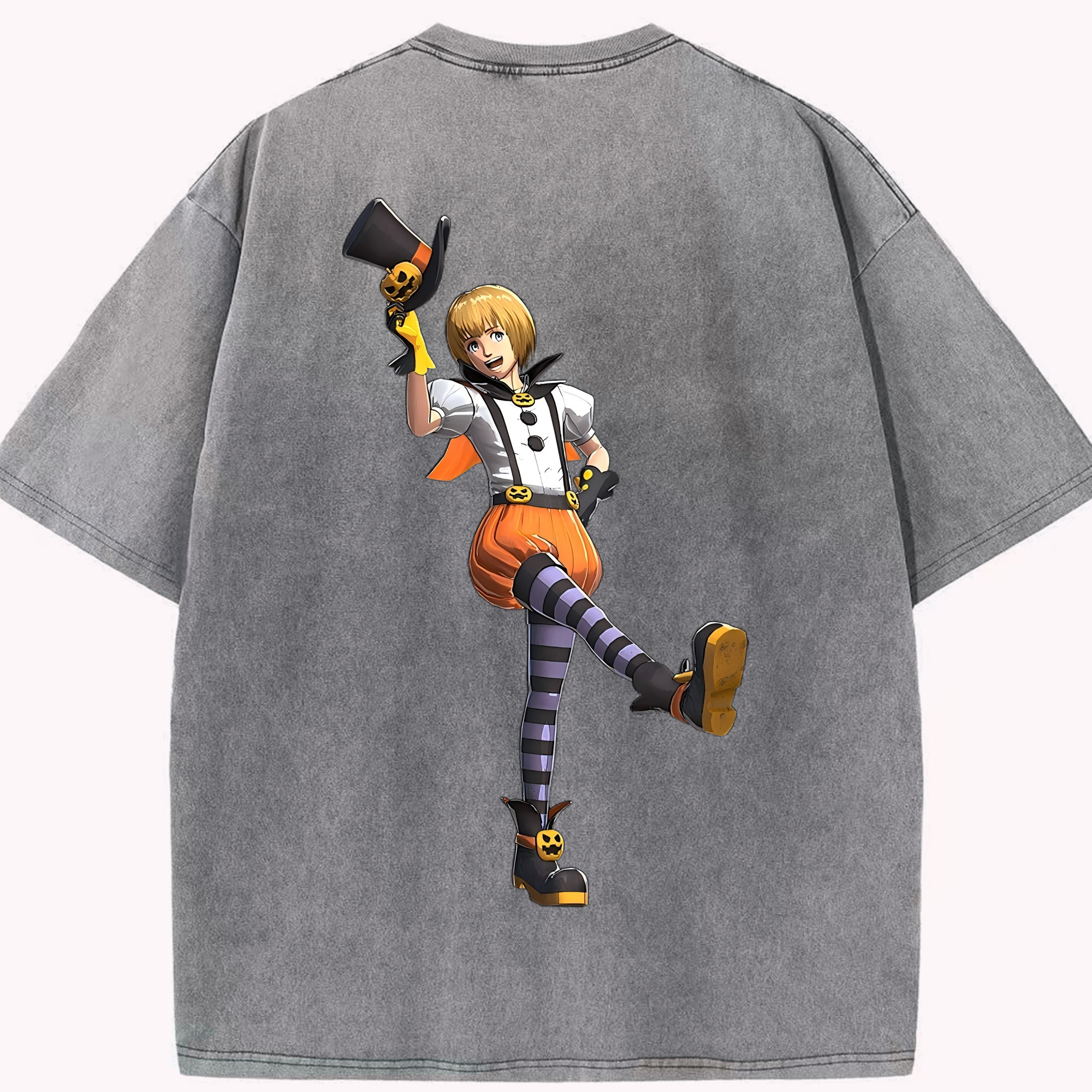 （画像用） 進撃の巨人 アルミン·アルレルト Attack on Titan Armin Arlert 綿100% ヴィンテージ風 半袖Tシャツ（背面プリント）