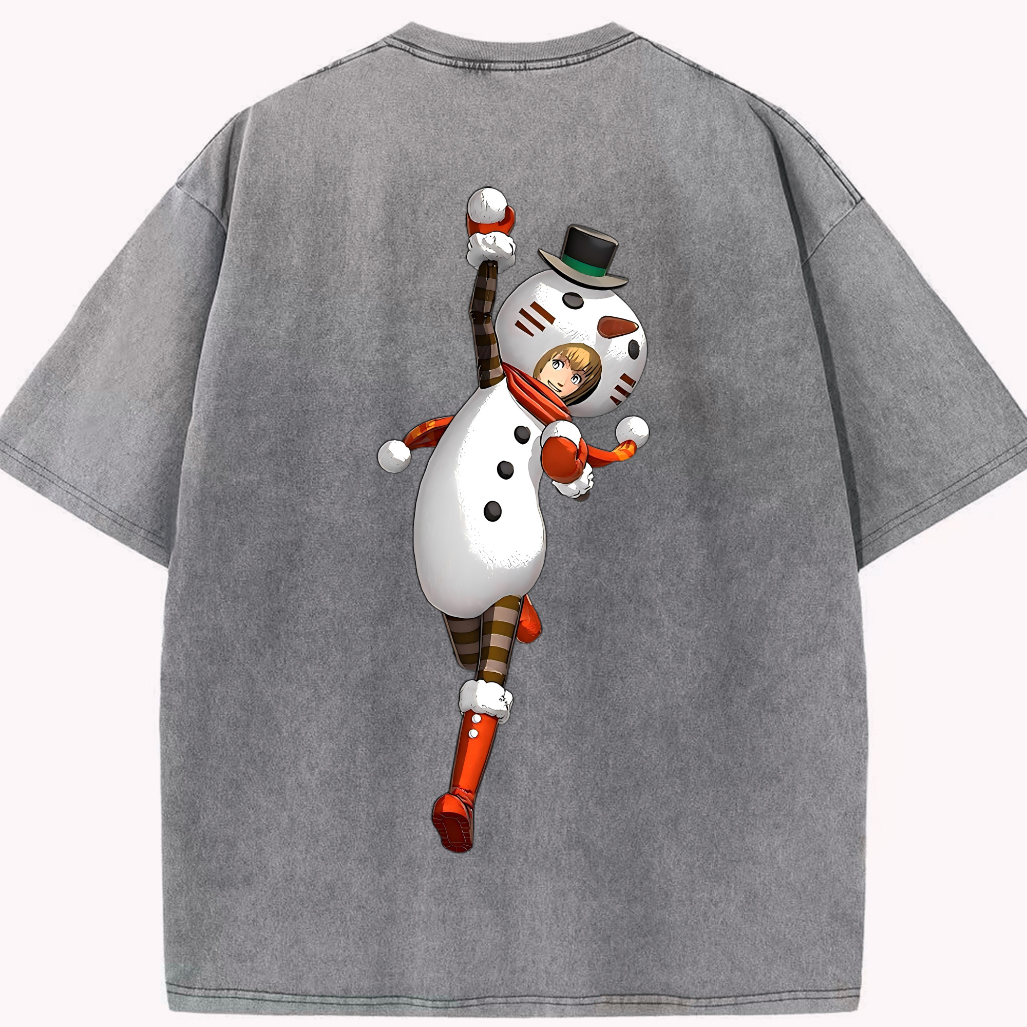 （画像用） 進撃の巨人 アルミン·アルレルト Attack on Titan Armin Arlert 綿100% ヴィンテージ風 半袖Tシャツ（背面プリント）