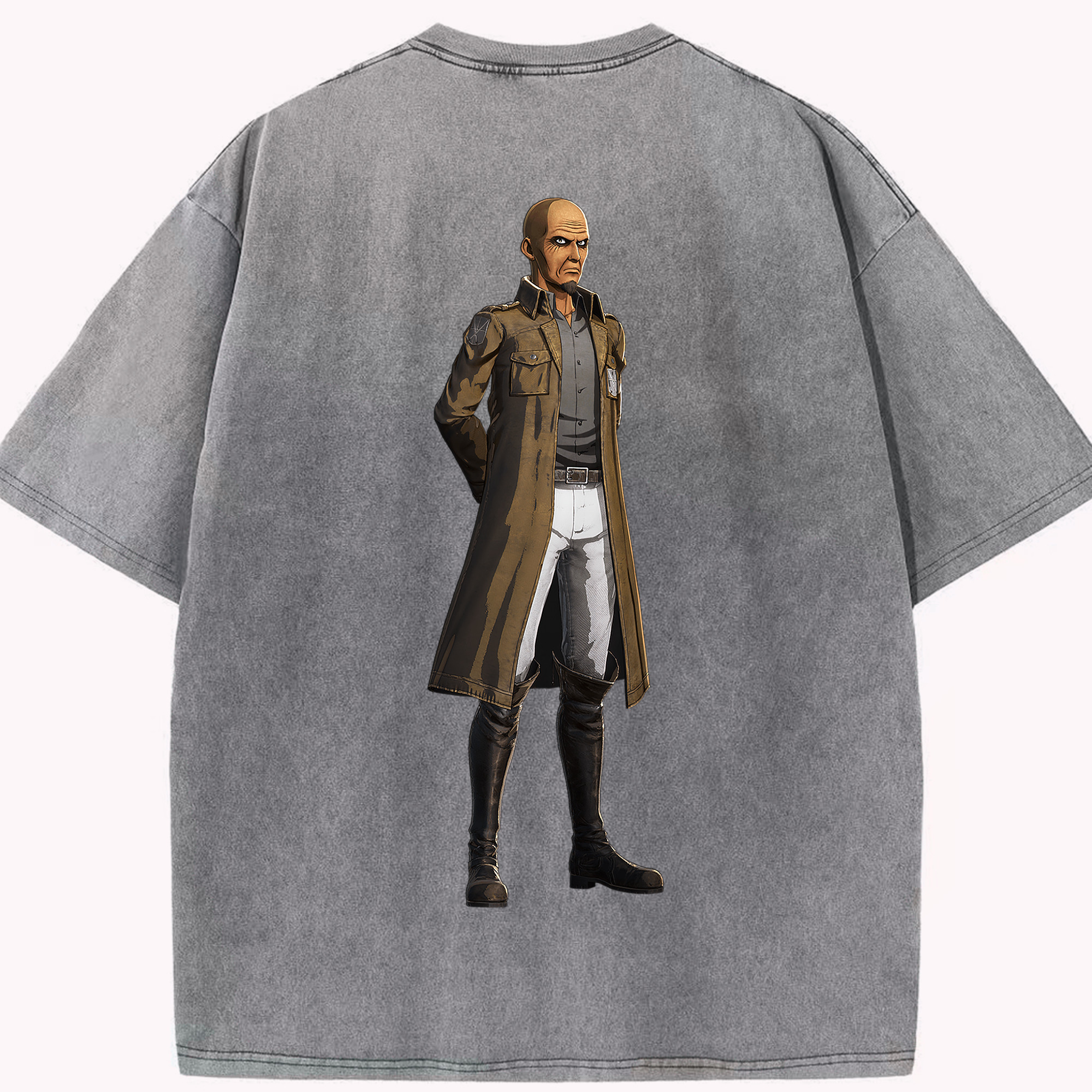 （画像用） 進撃の巨人 Attack on Titan 綿100% ヴィンテージ風 半袖Tシャツ（背面プリント）