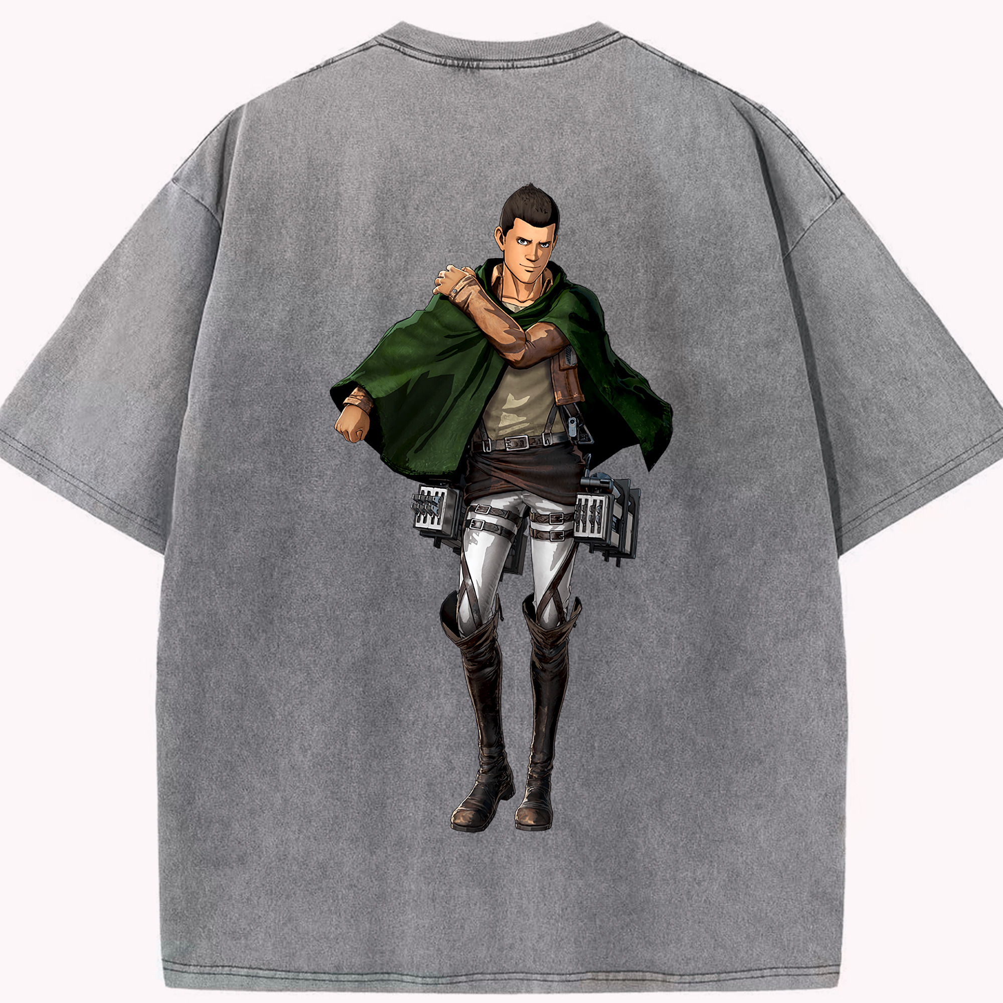 （画像用） 進撃の巨人 Attack on Titan 綿100% ヴィンテージ風 半袖Tシャツ（背面プリント）