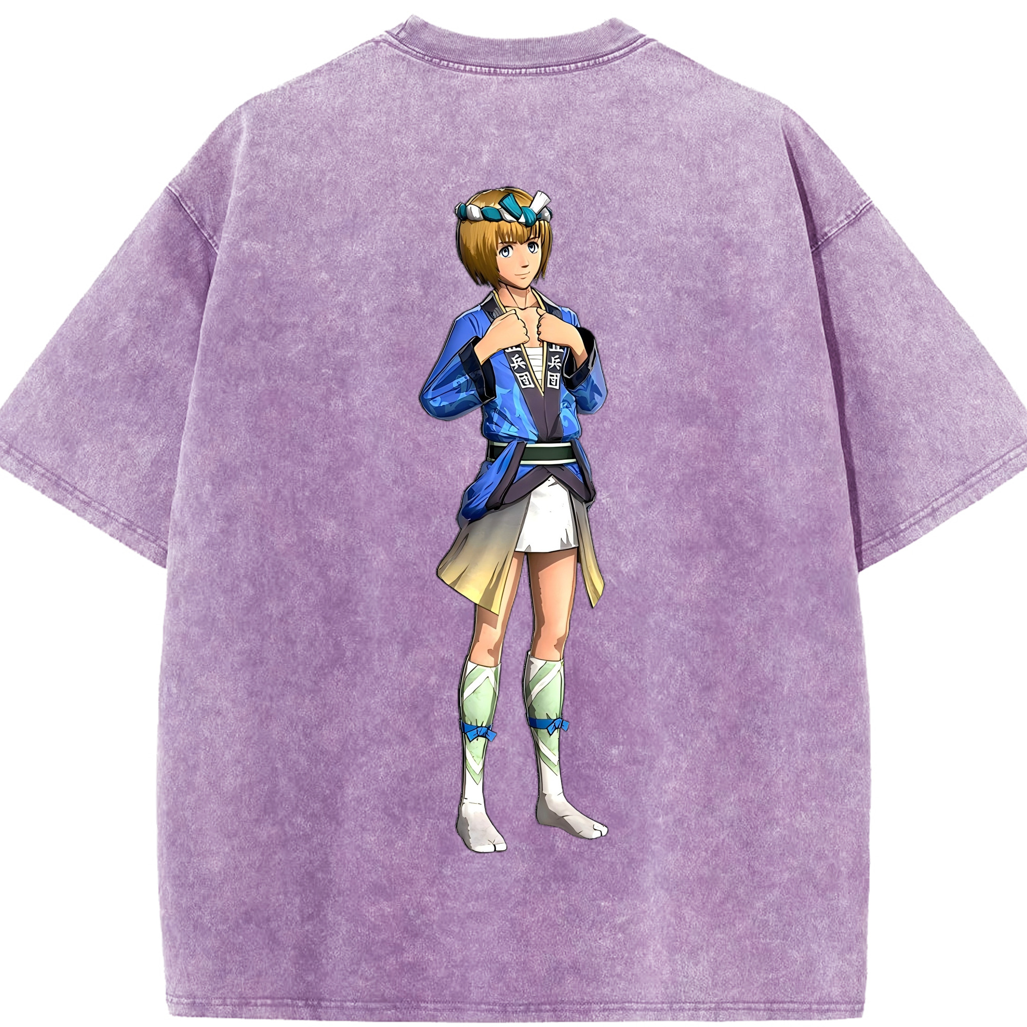 （画像用） 進撃の巨人 アルミン·アルレルト Attack on Titan Armin Arlert 綿100% ヴィンテージ風 半袖Tシャツ（背面プリント）