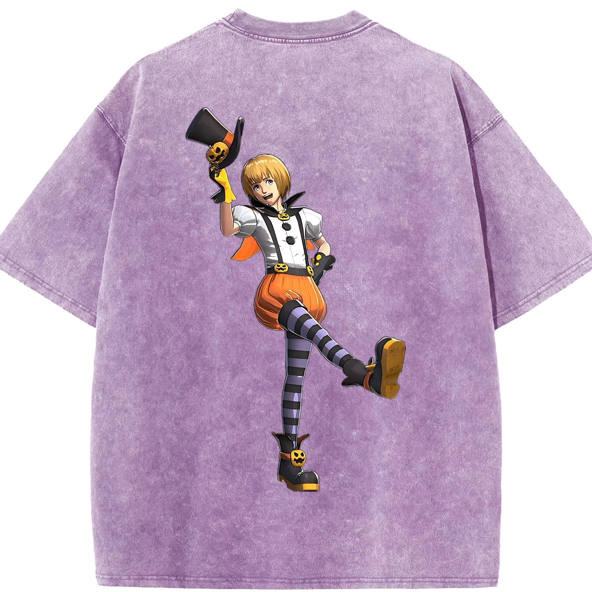 （画像用） 進撃の巨人 アルミン·アルレルト Attack on Titan Armin Arlert 綿100% ヴィンテージ風 半袖Tシャツ（背面プリント）